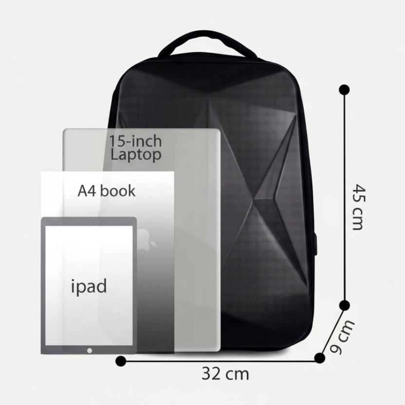 Hardshell Laptop Travel Backpack - Black