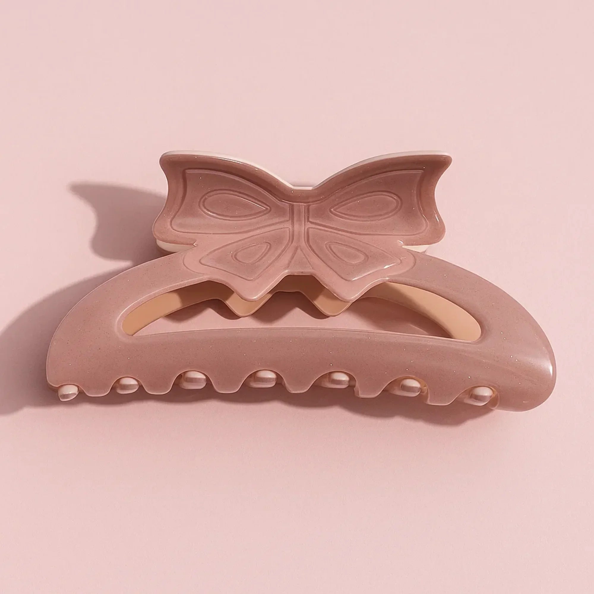 Pink Claw Clip with Butterfly
