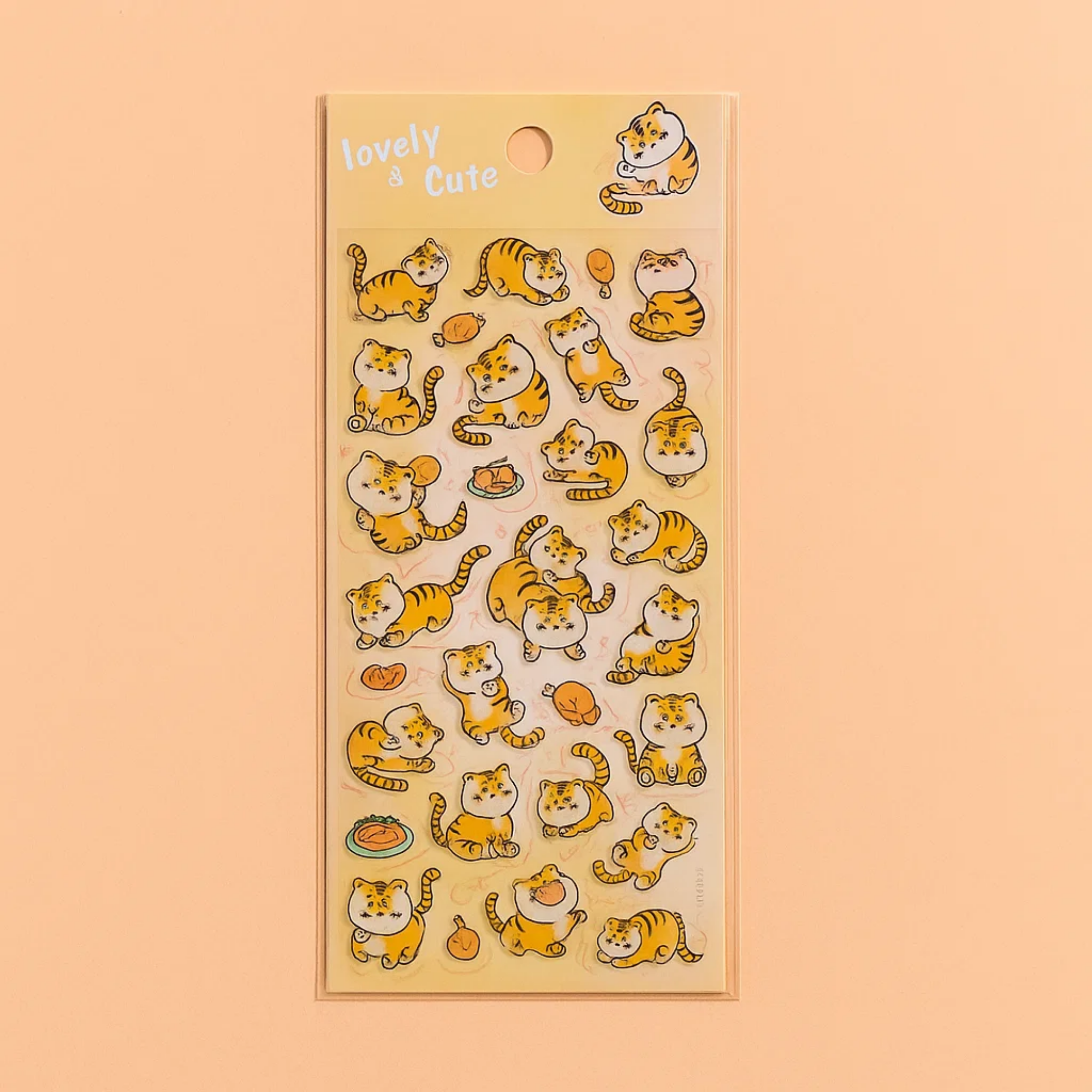Lovely Sticker Sheet - Tiger