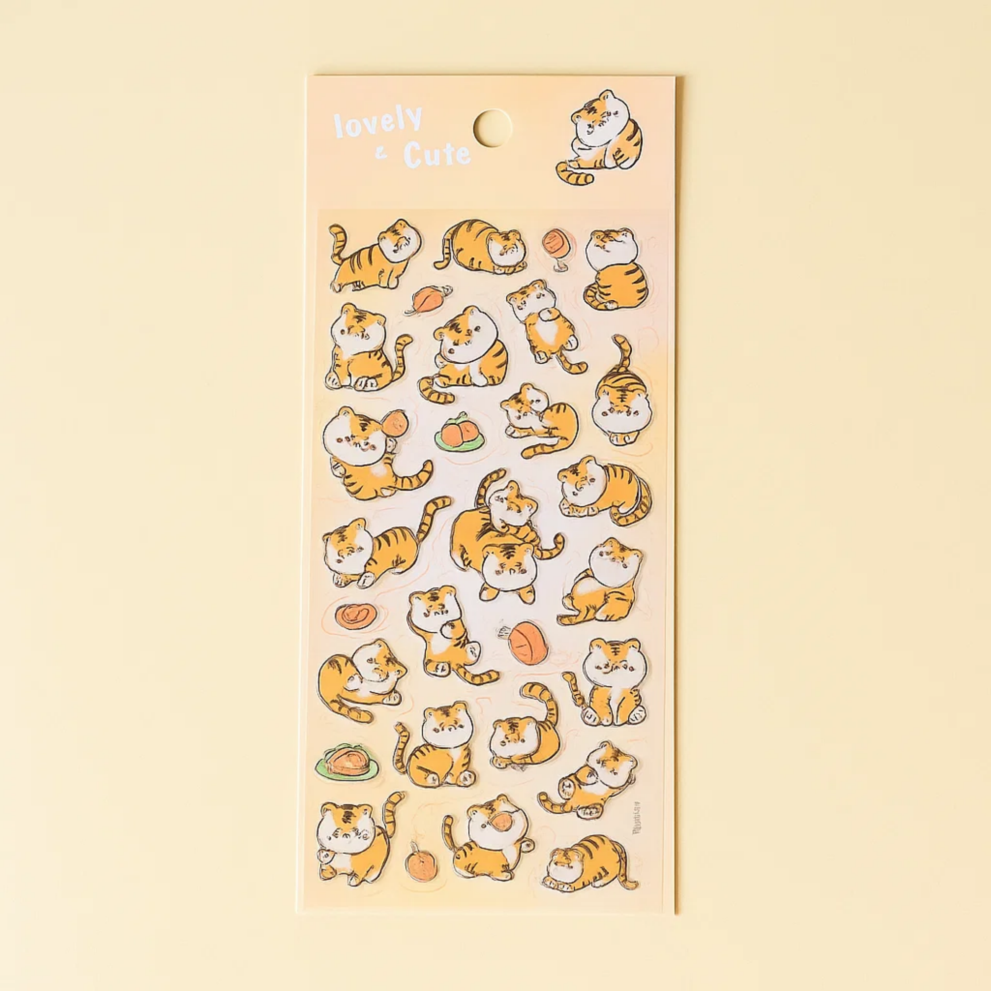 Lovely Sticker Sheet - Tiger