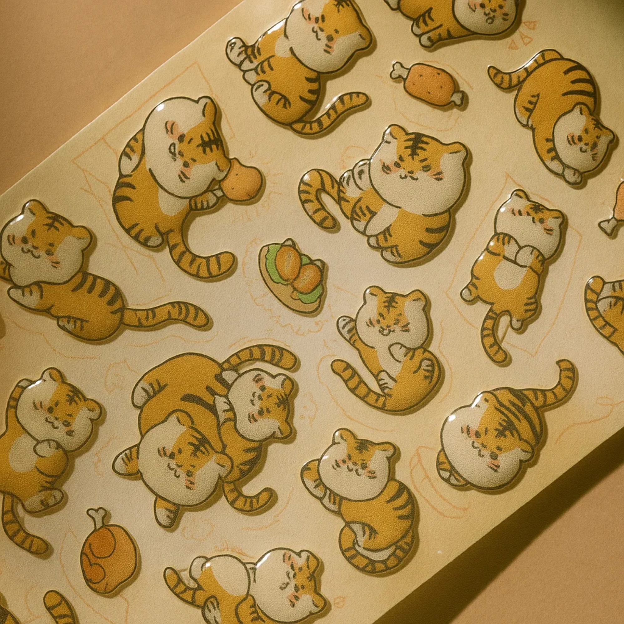 Lovely Sticker Sheet - Tiger