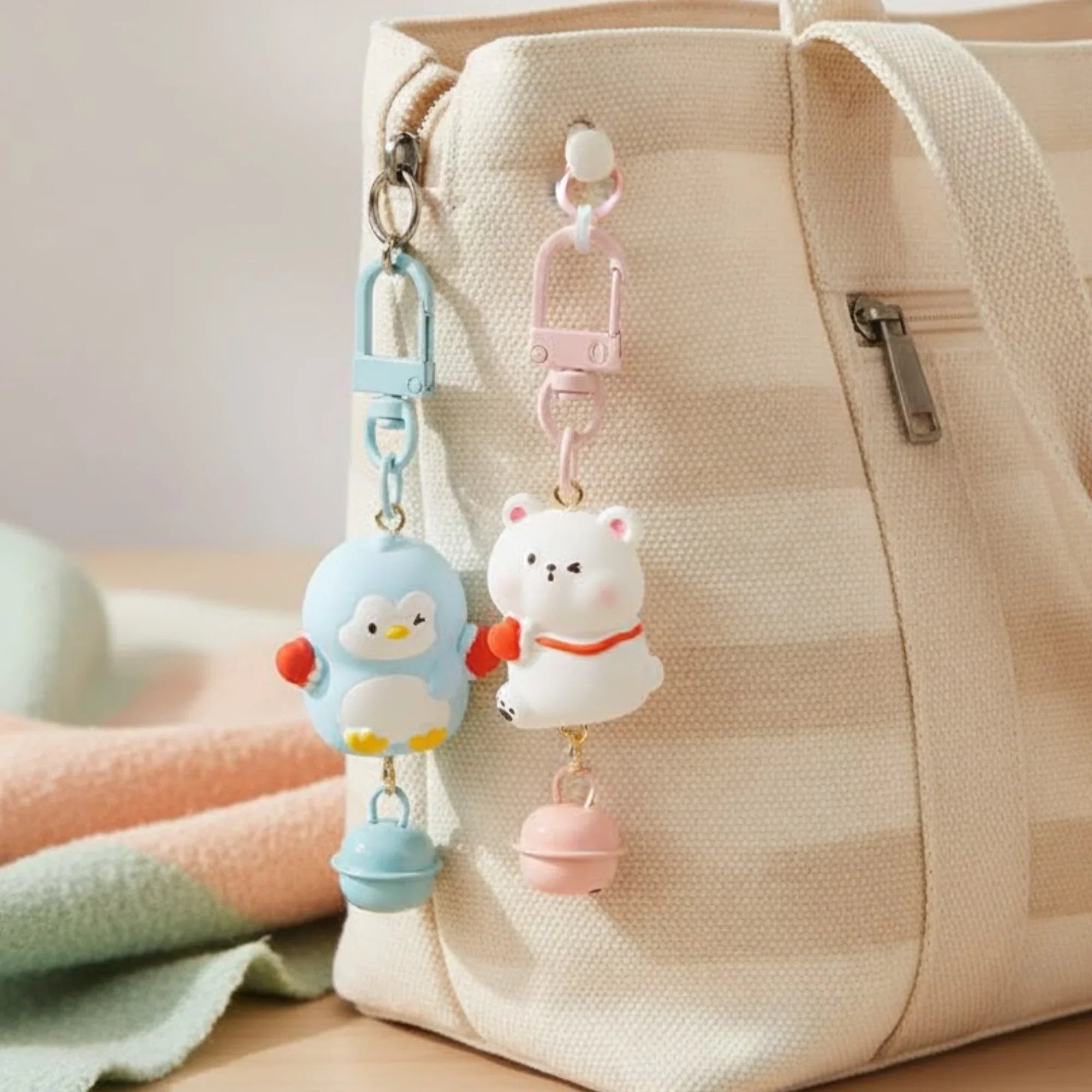 Snowy Snuggle Pals Keyring