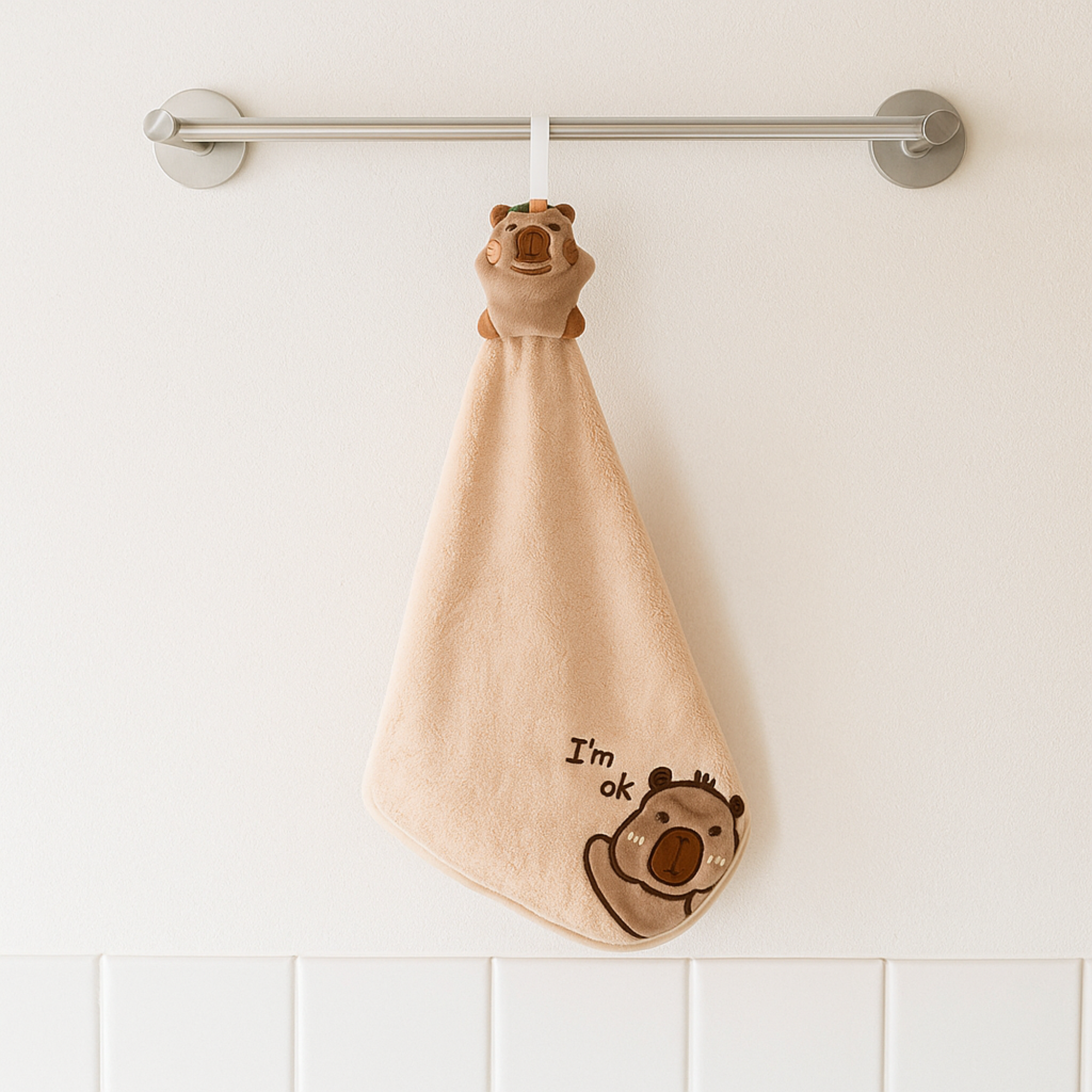 Capybara Plush Towel Brown