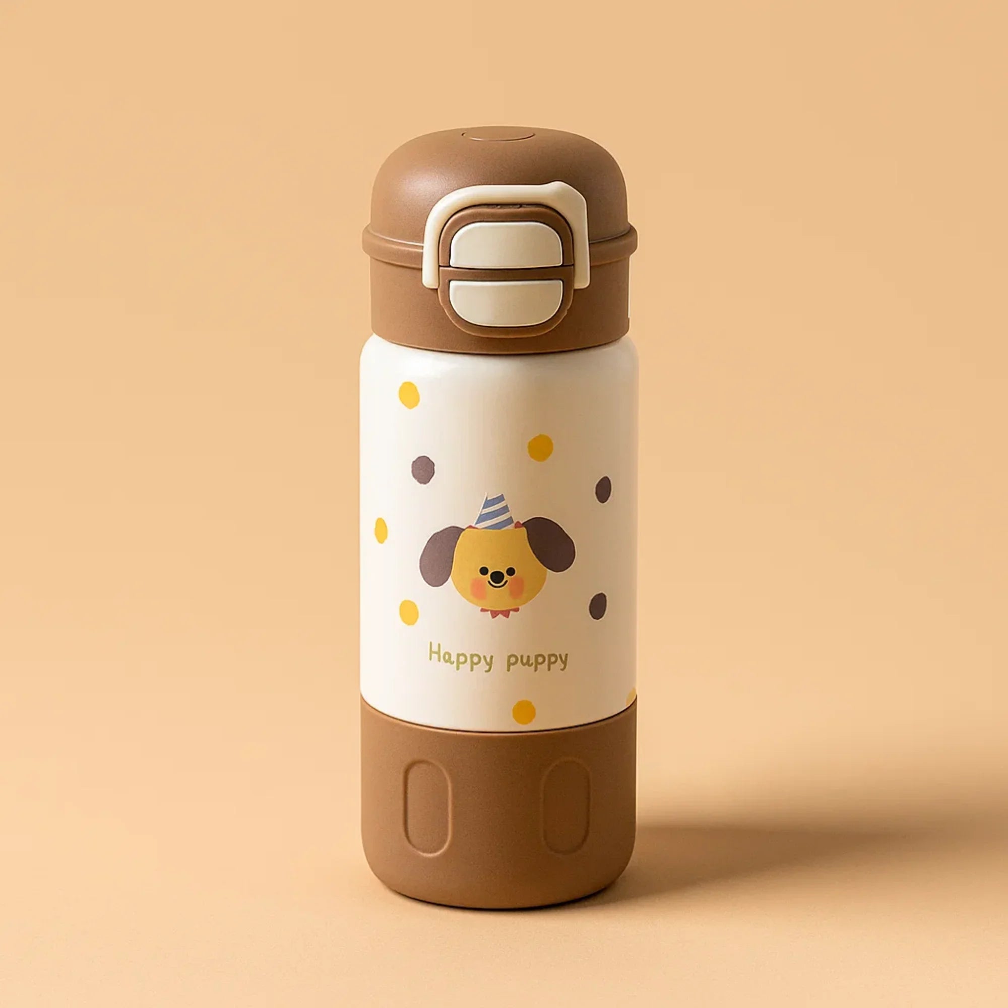 Happy Puppy brown Stainless Steel Tumbler