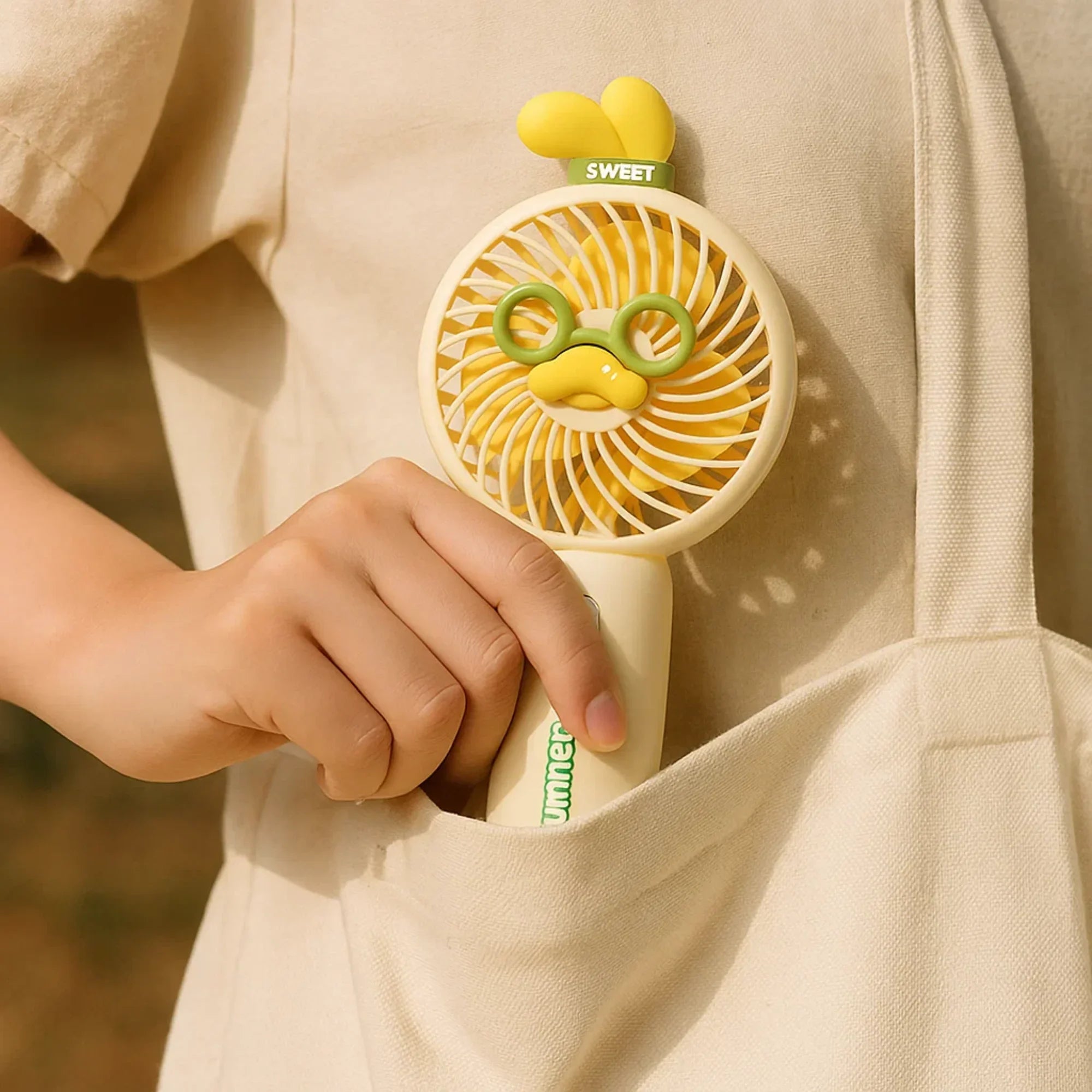 Goggle Duck Portable Fan Yellow