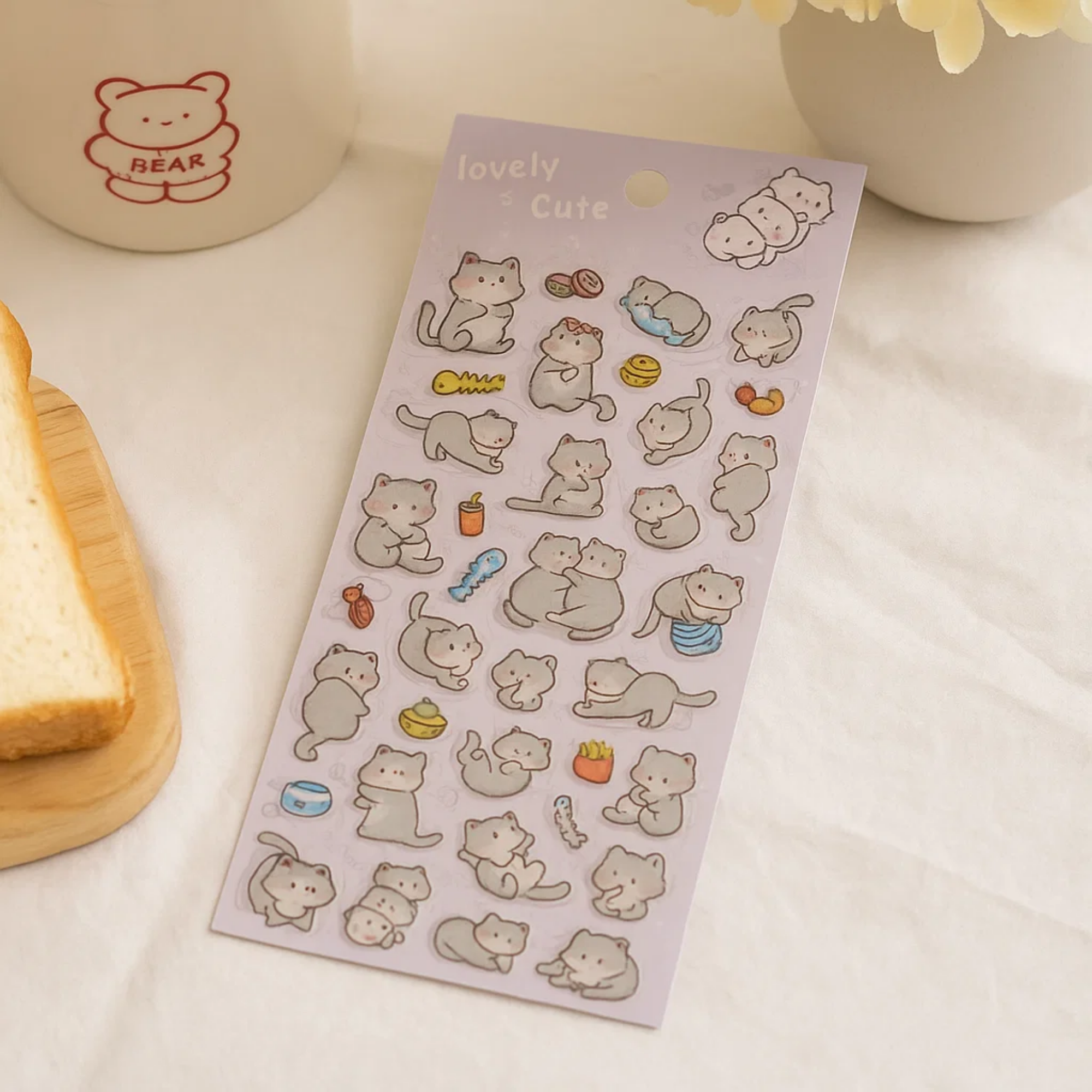 Lovely Sticker Sheet - Cat