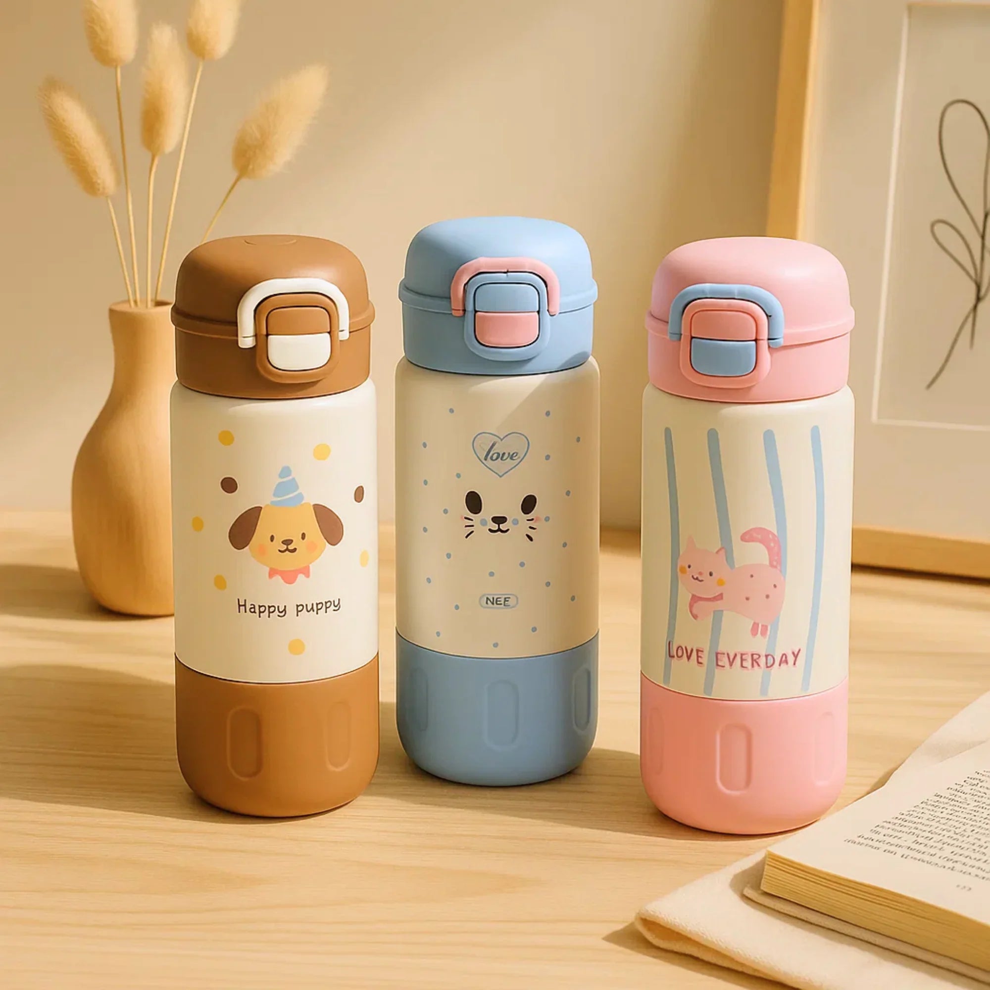 Love Dog blue stainless steel tumbler