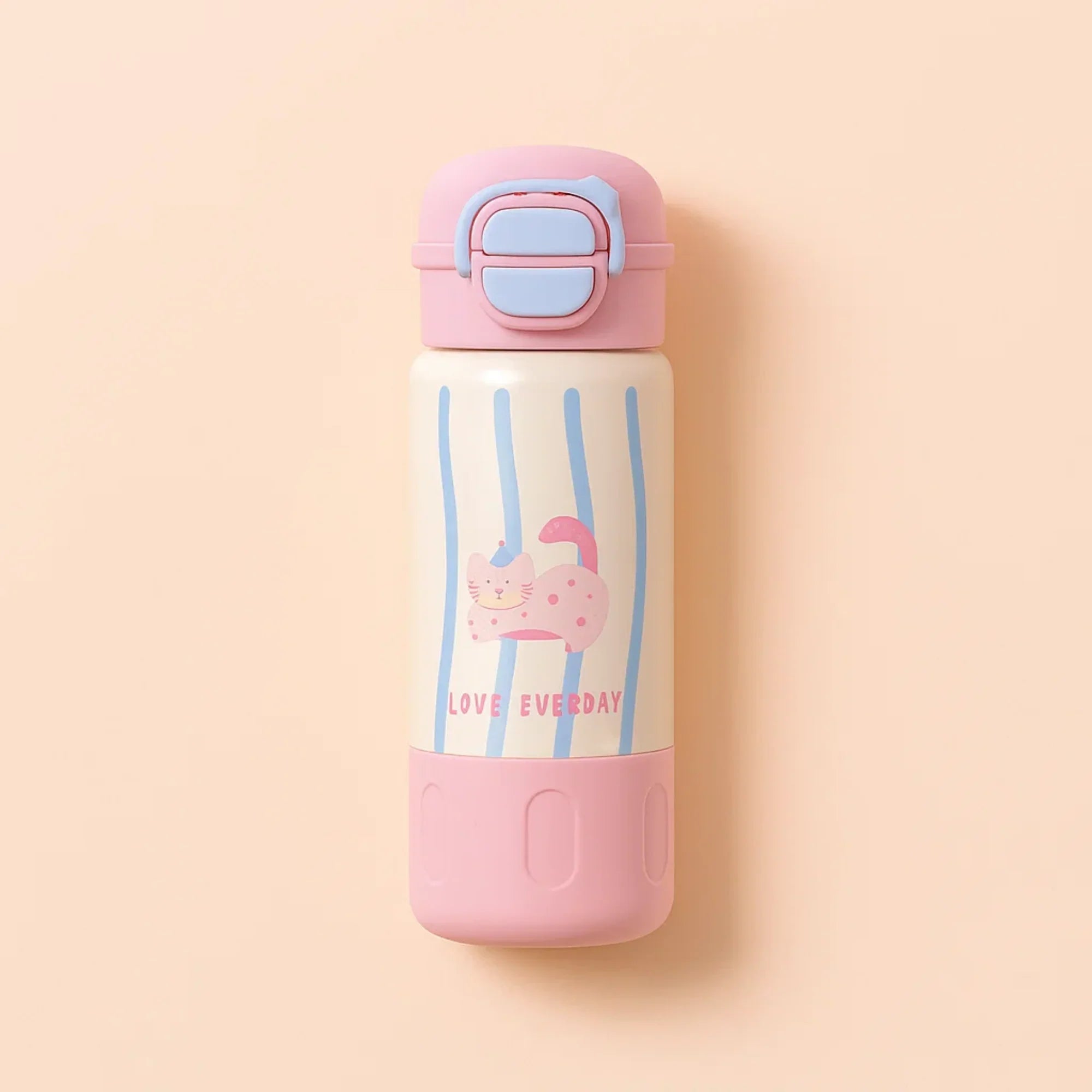 Love Everyday Pink Cat Stainless Steel Tumbler