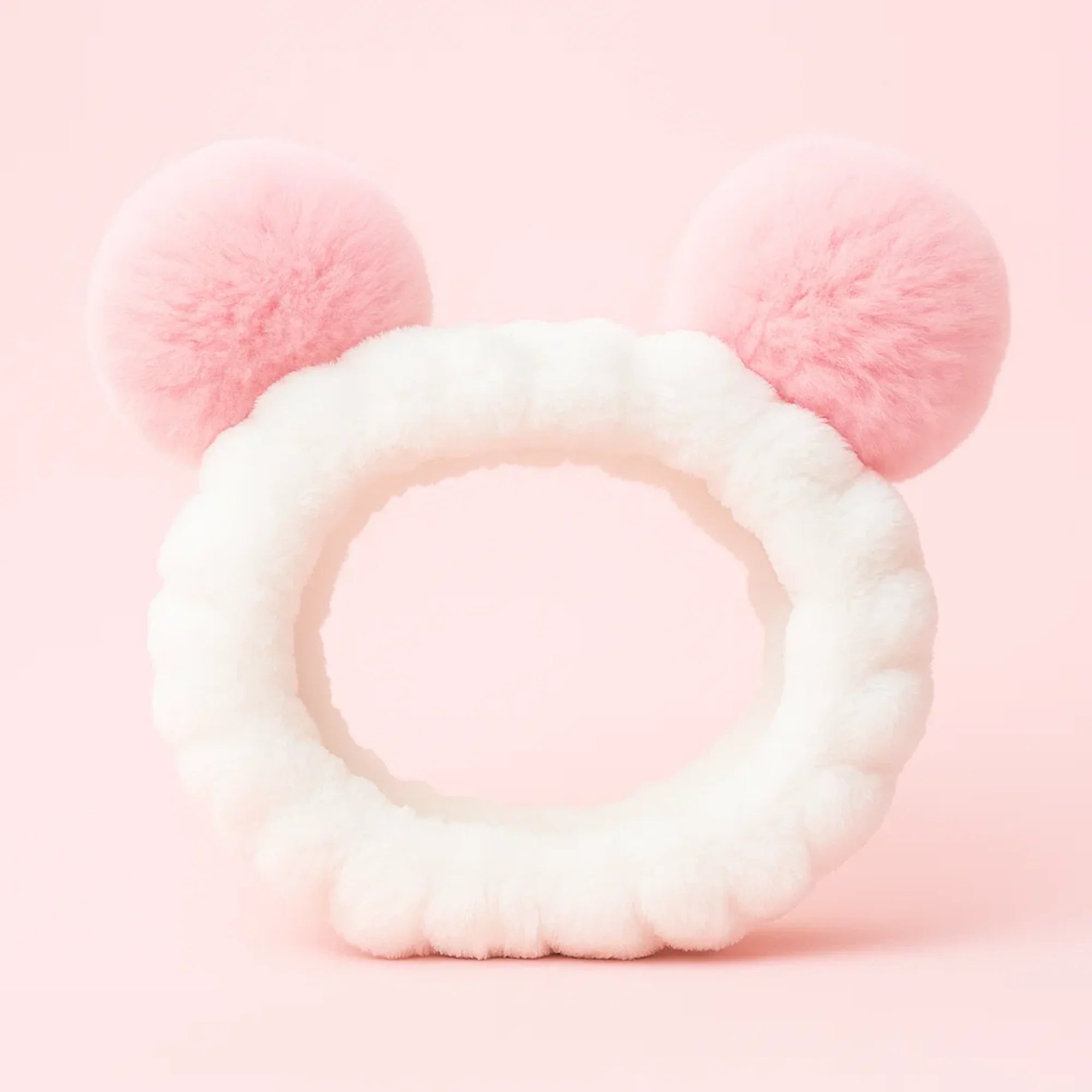 Pink Puff Balls Skincare Headband Soft