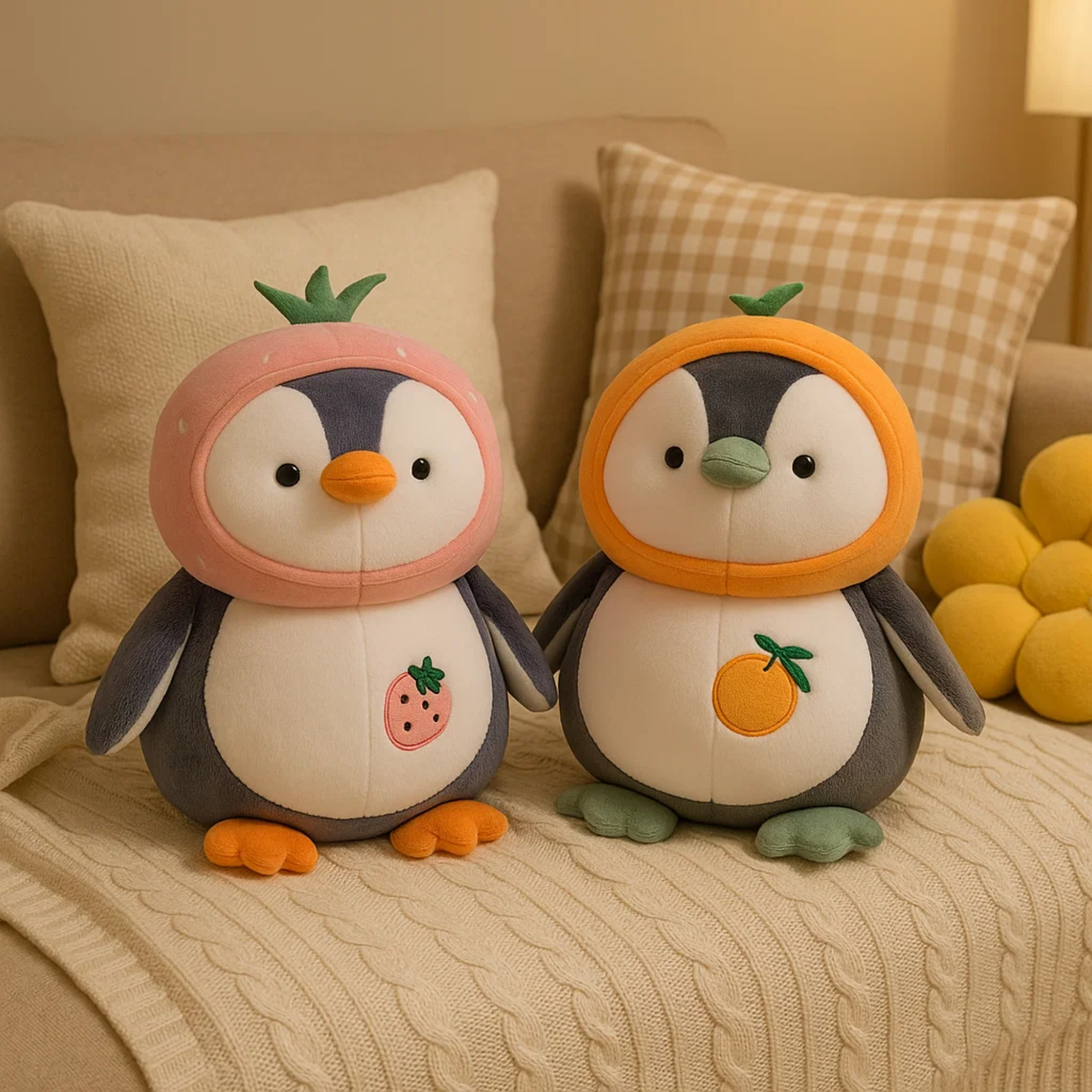 Cute Penguin Plush Toy Pink - Large