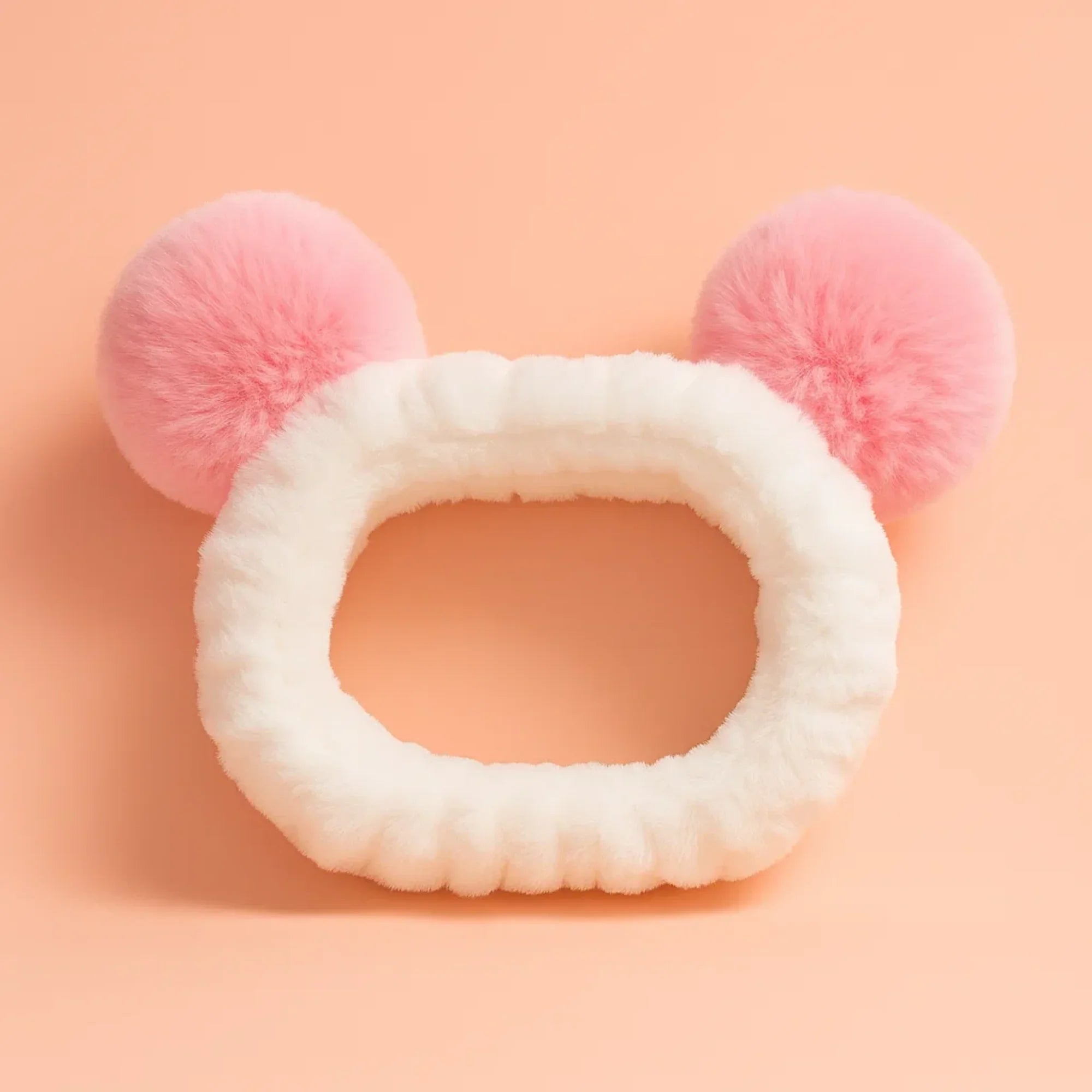 Pink Puff Balls Skincare Headband Soft
