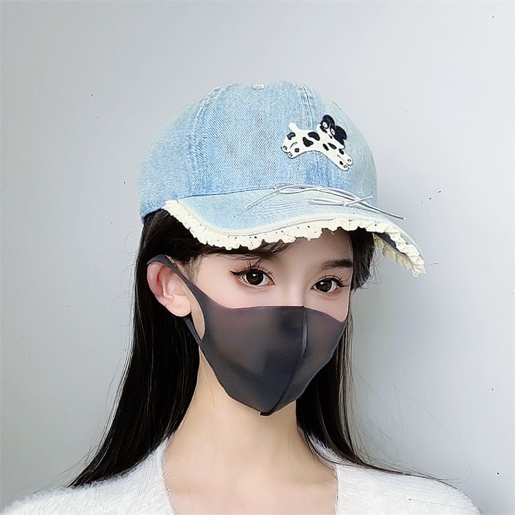 Cute Dog Denim Baseball Cap