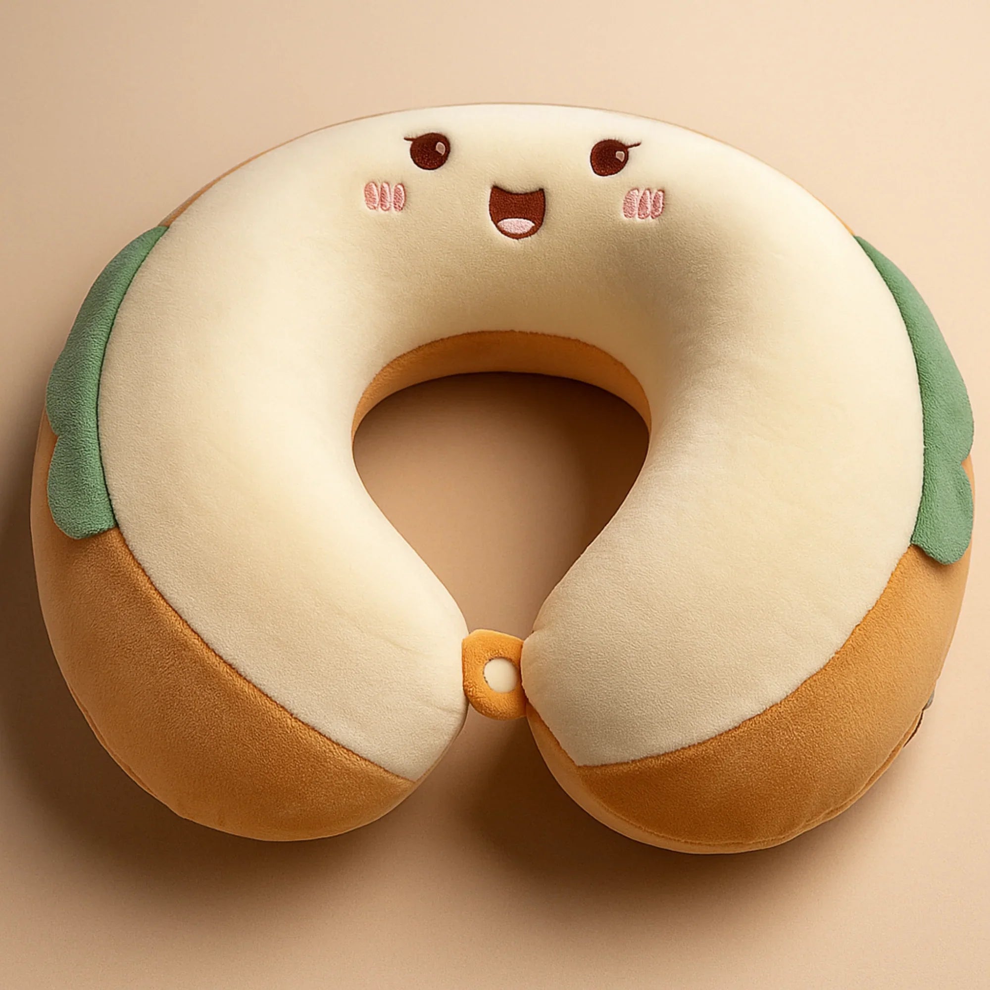 White Toastie Neck Pillow (Memory Foam)