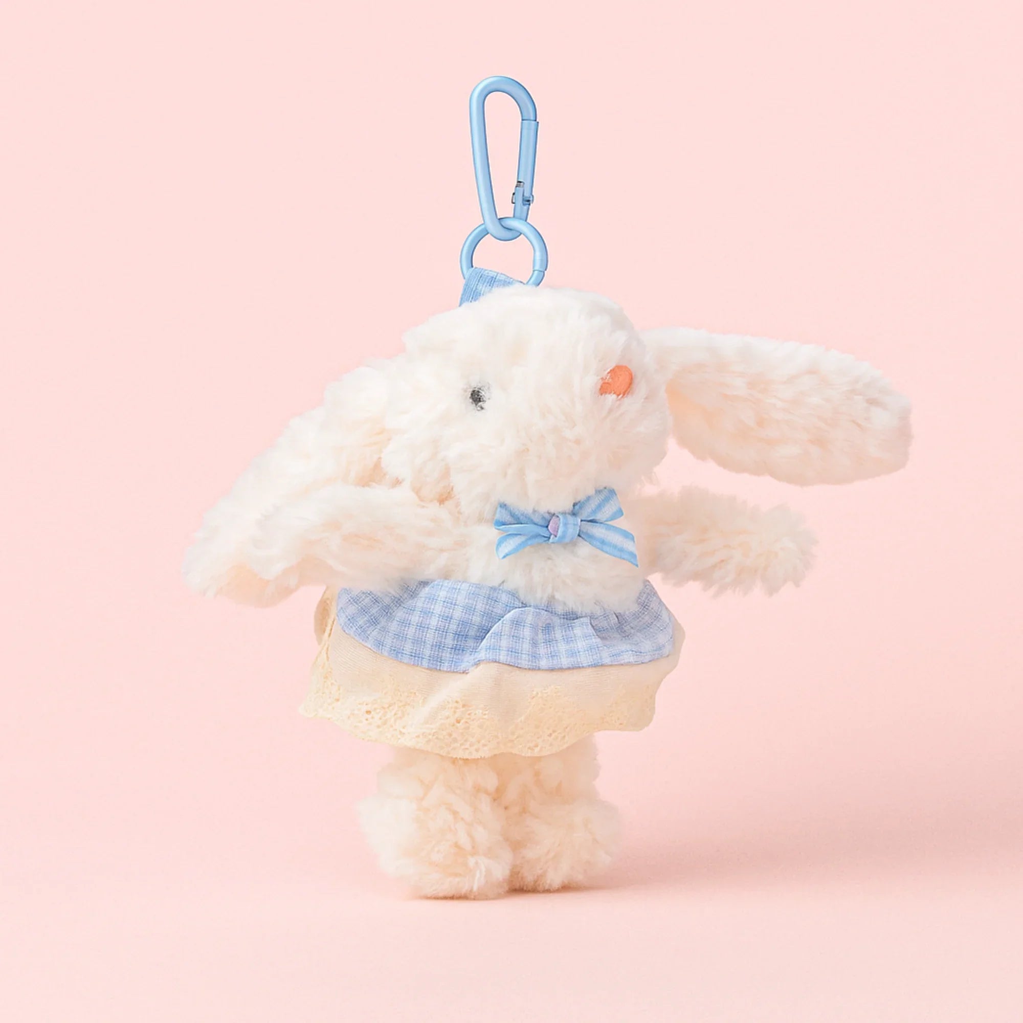 Blue Dress Bunny Plushie Keyring