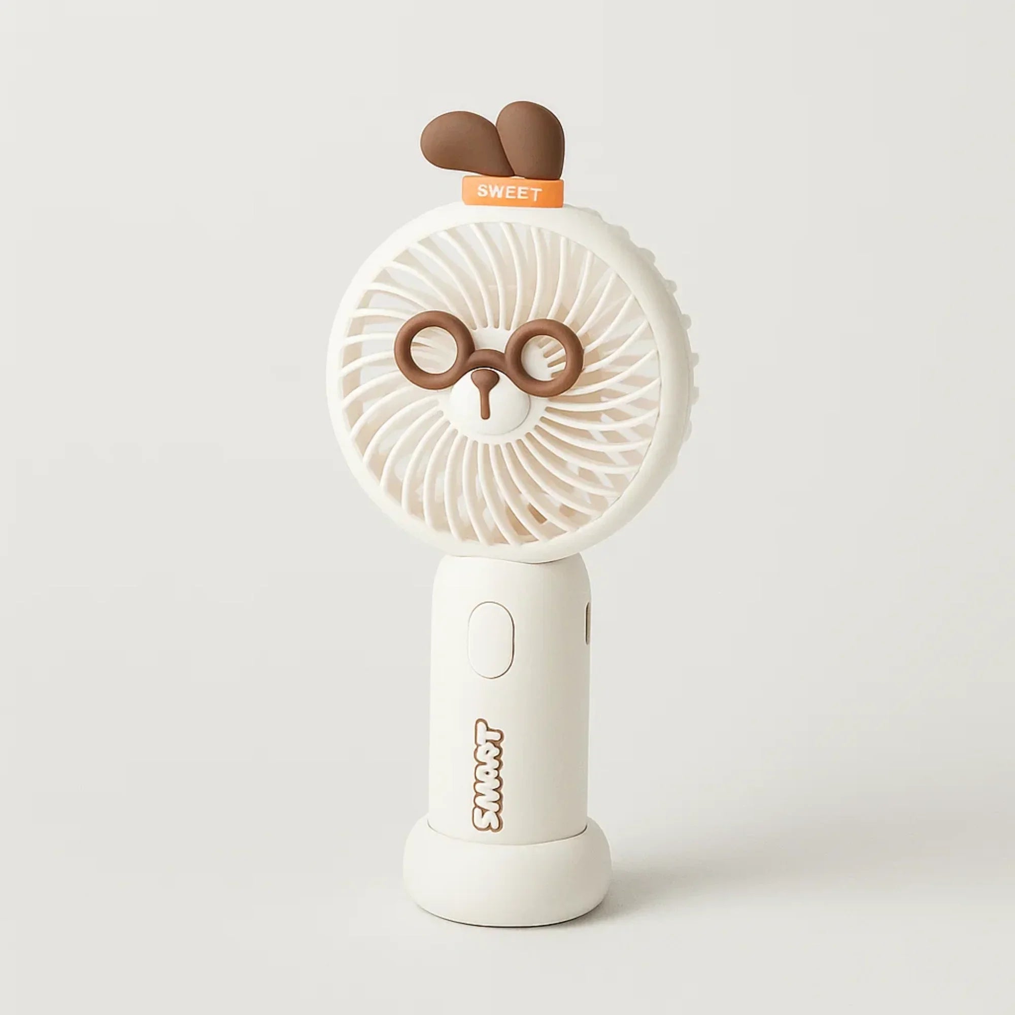 Goggle Bear Portable Fan Brown