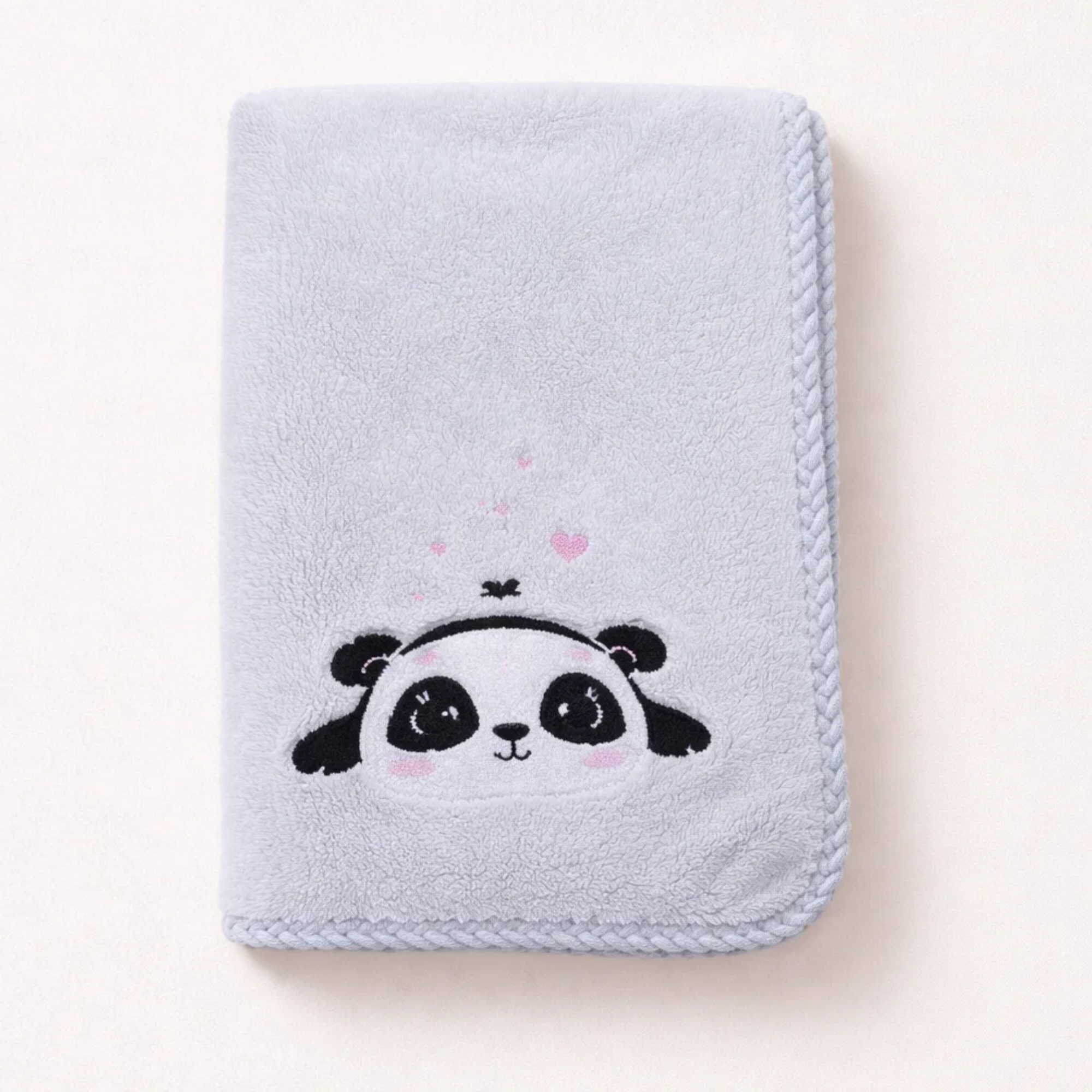 Panda Microfibre Towel Grey