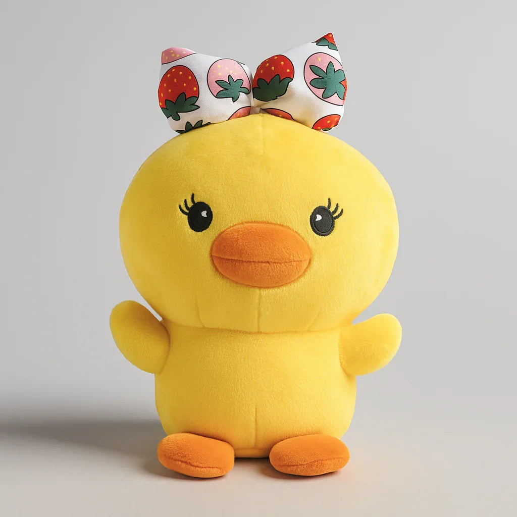Strawberry Bow Duck - Small