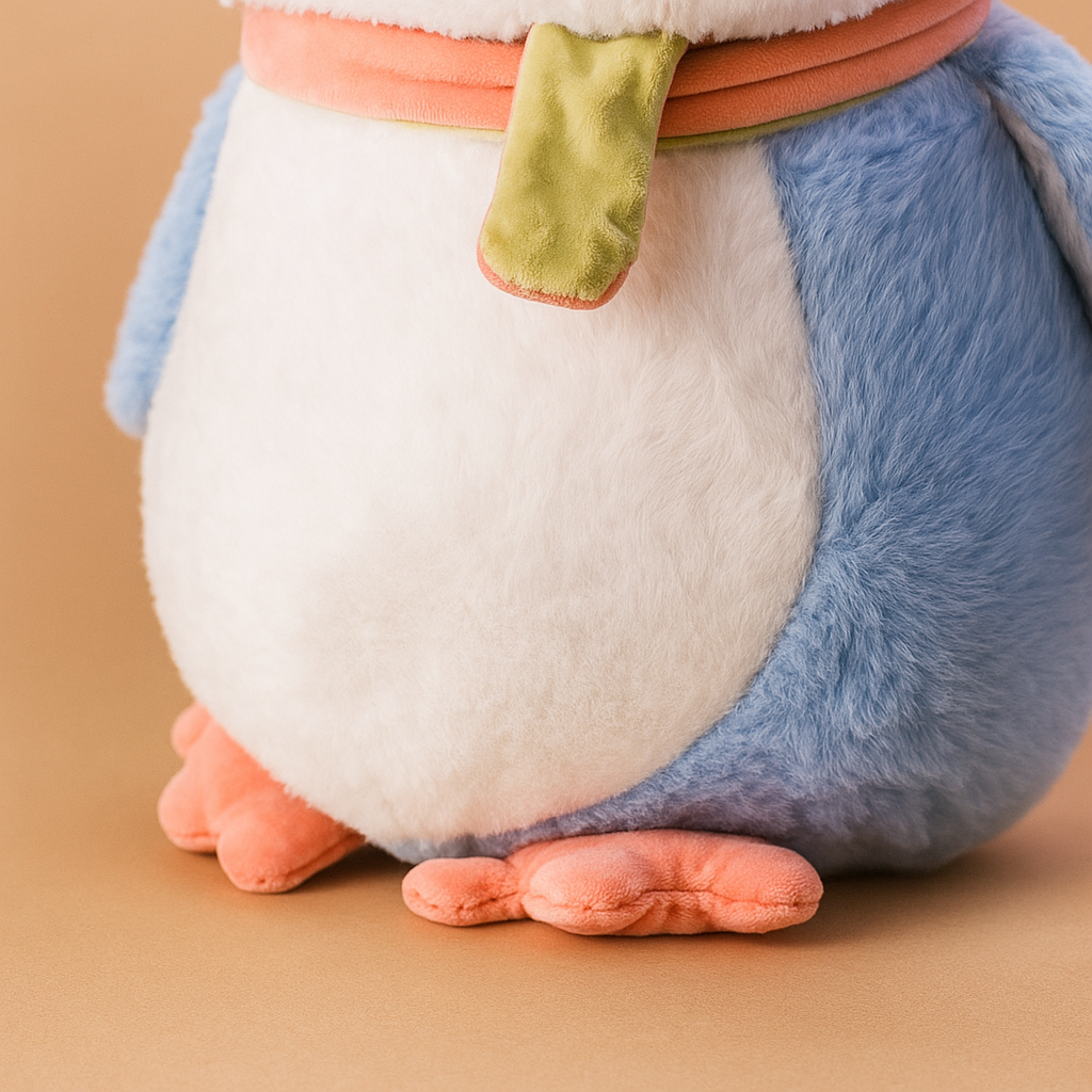 Muffler Penguin Plush Toy blue - Large