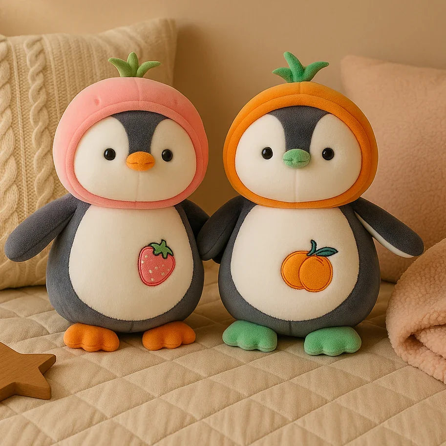 Cute Penguin Plush Toy Orange - Large