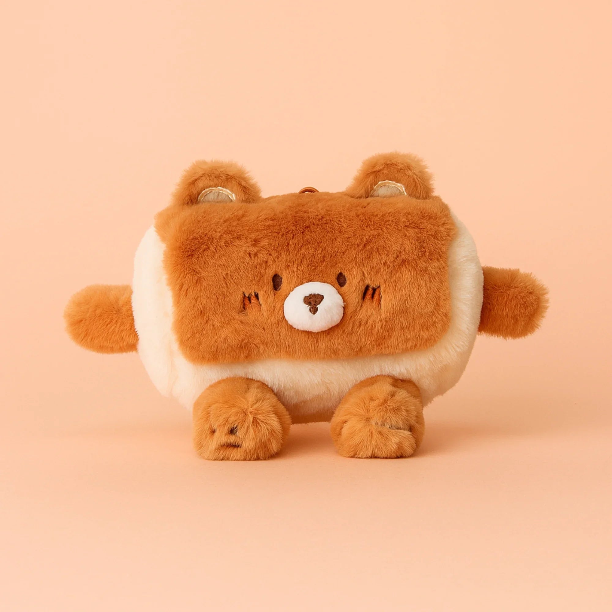 Bread Slice Square Plushie Keyring