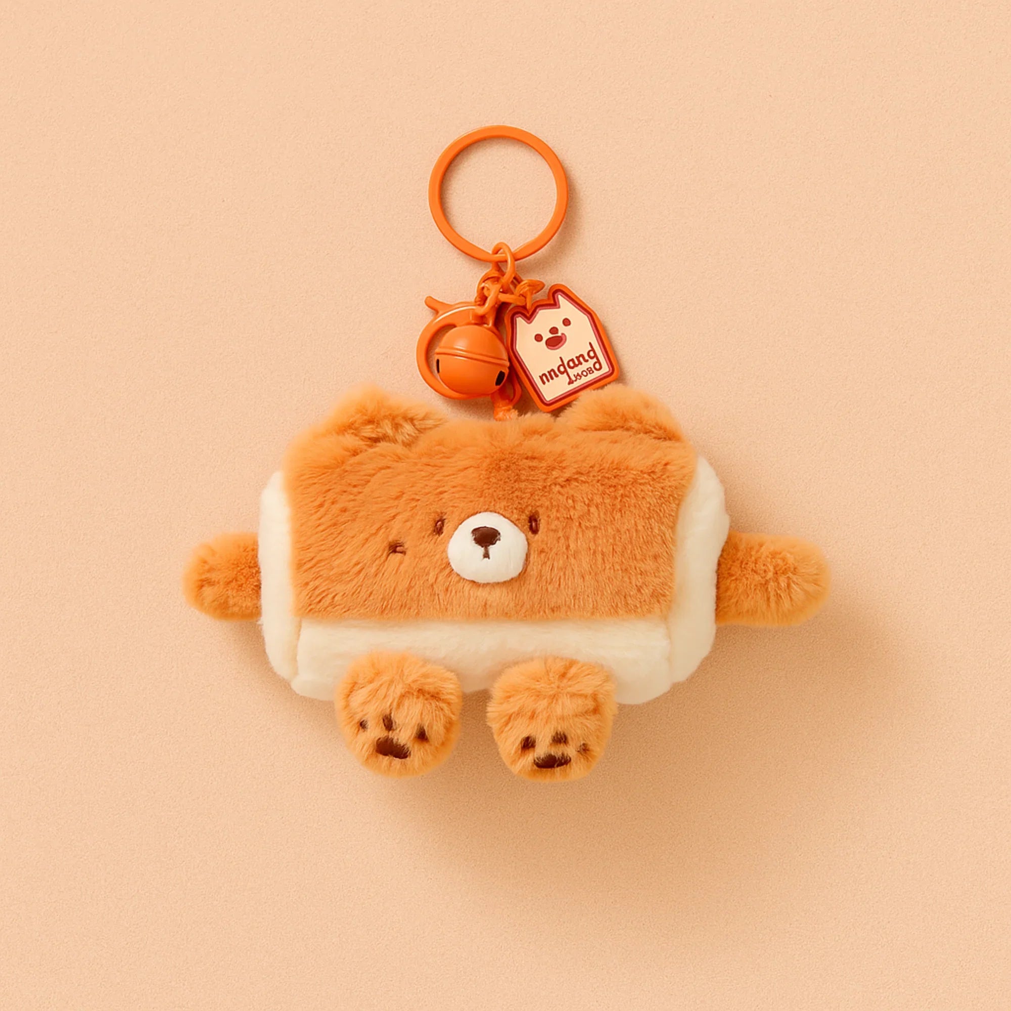 Bread Slice Square Plushie Keyring