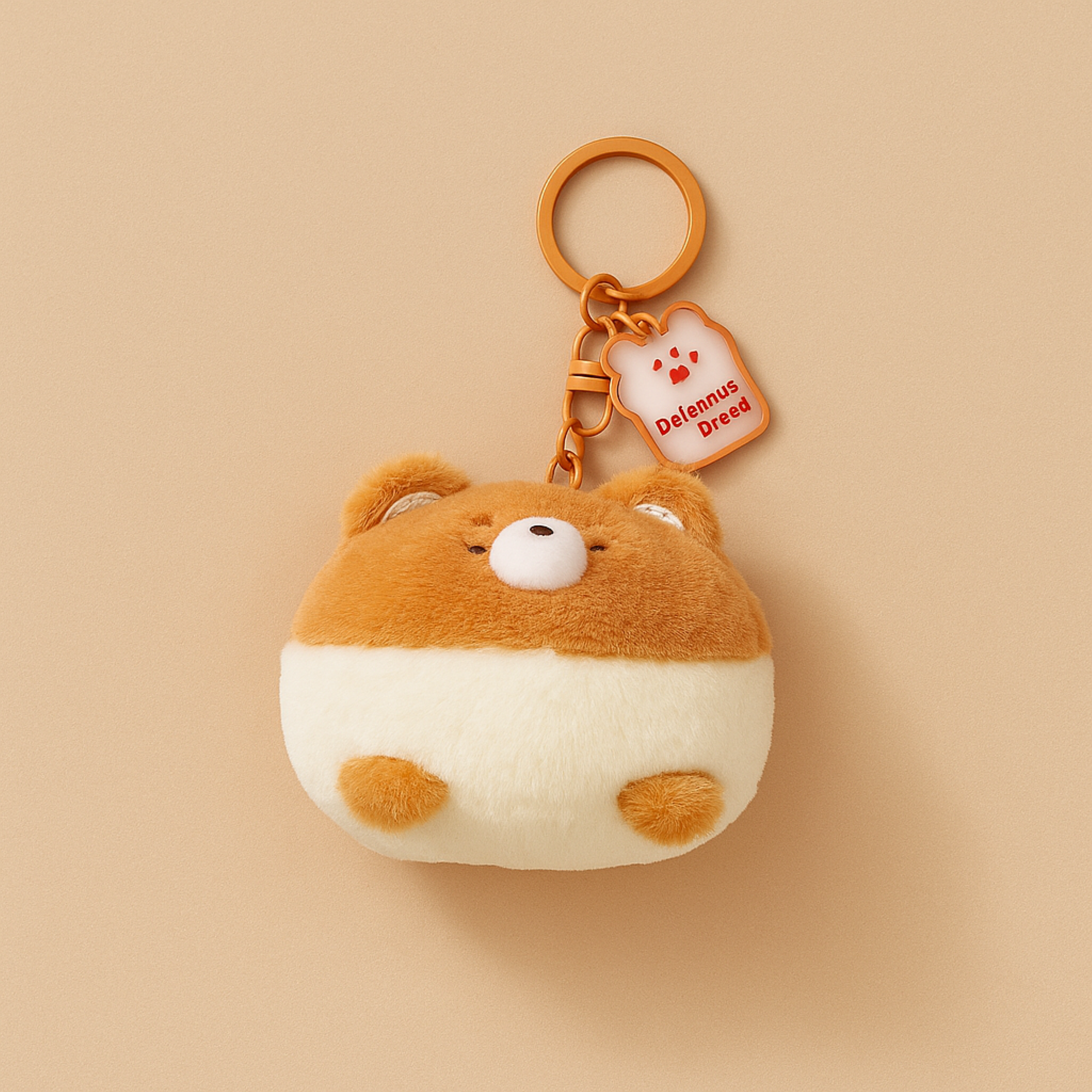 Bread Ball Plushie Keyring