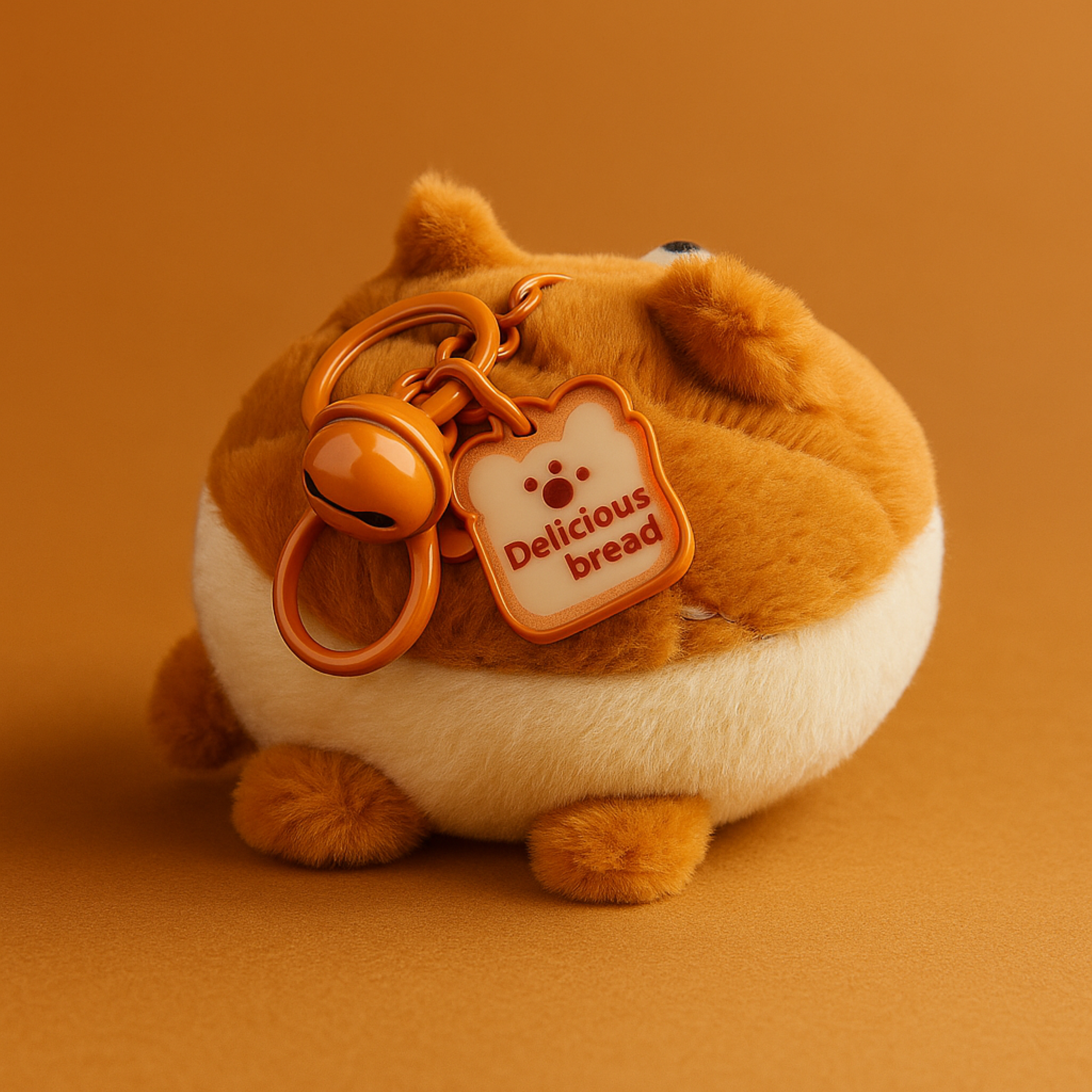 Bread Ball Plushie Keyring