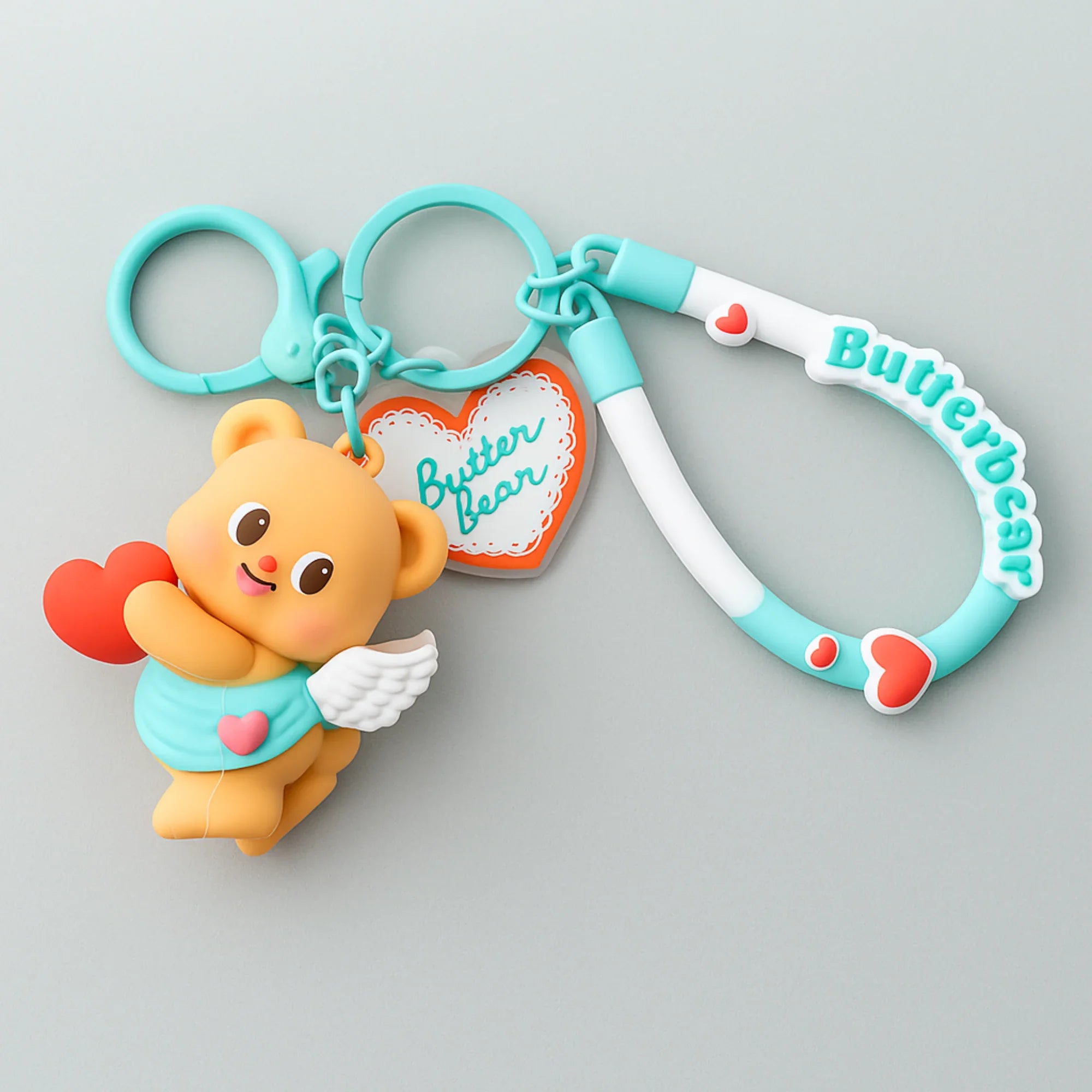Butterbear Cupid Silicon Keyring
