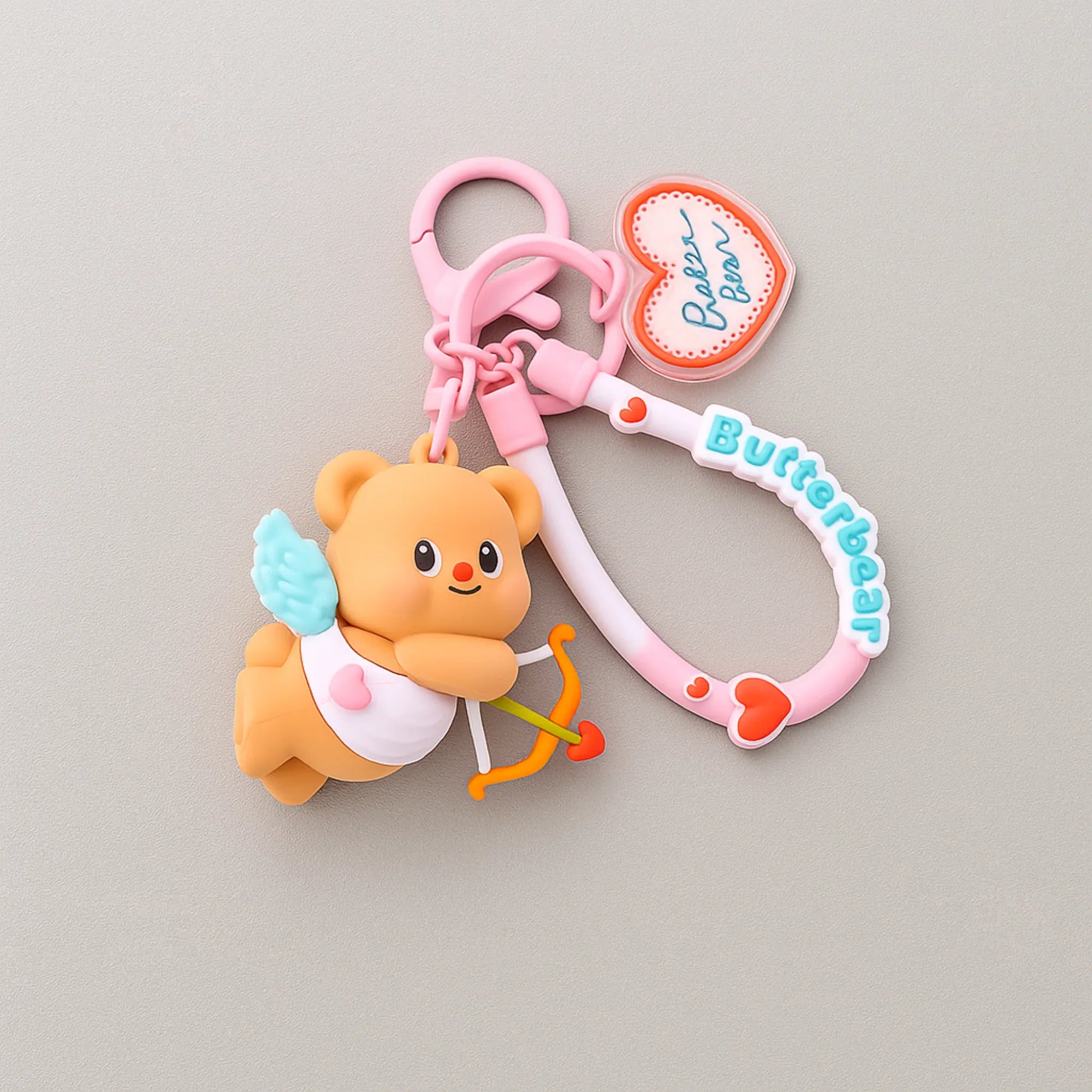 Butterbear Cupid Bow Silicone Keyring