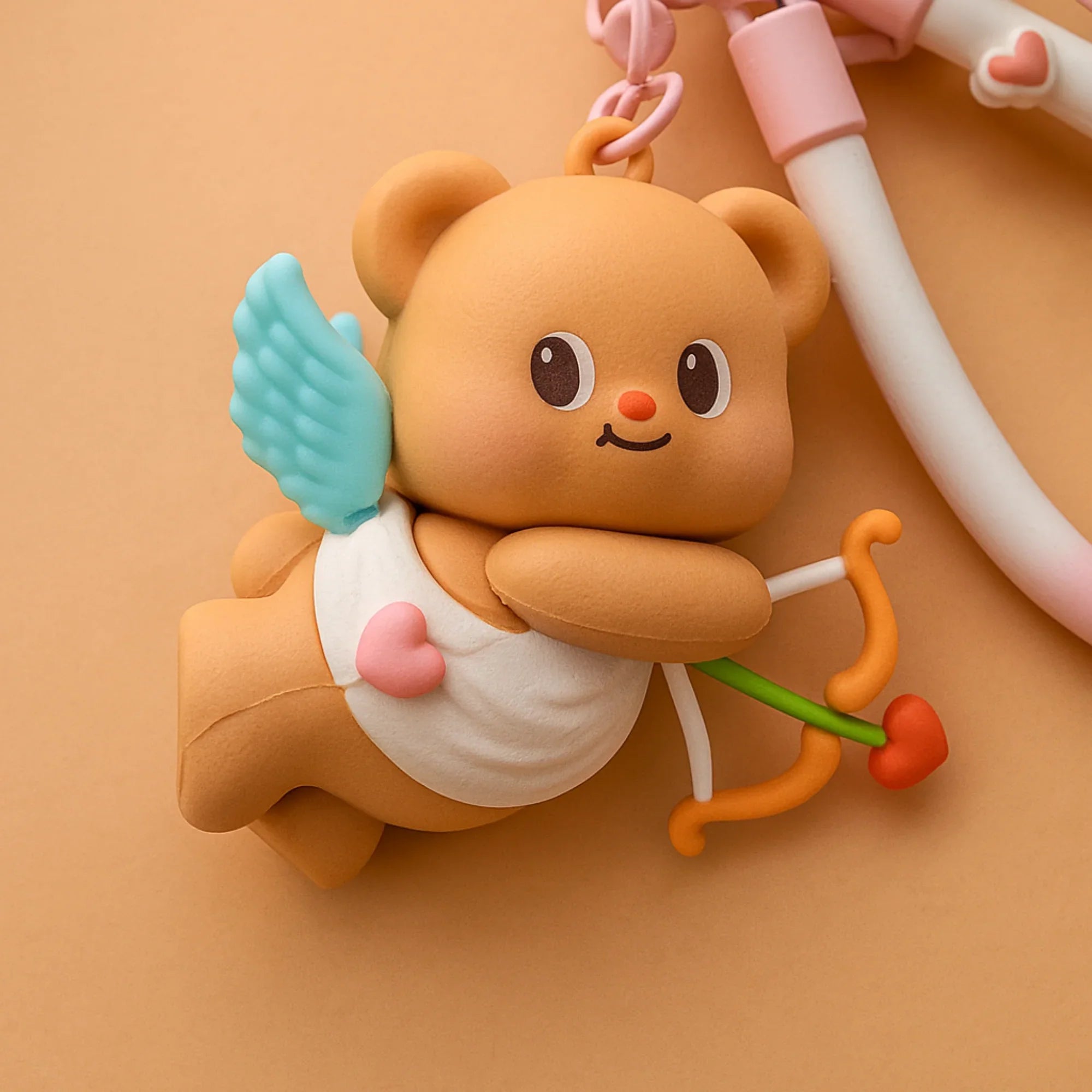 Butterbear Cupid Bow Silicone Keyring