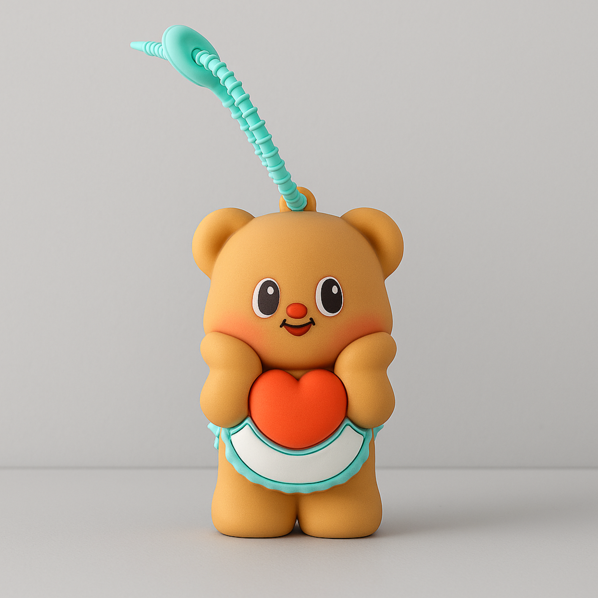 Butterbear Pop Out Heart Silicone Keyring