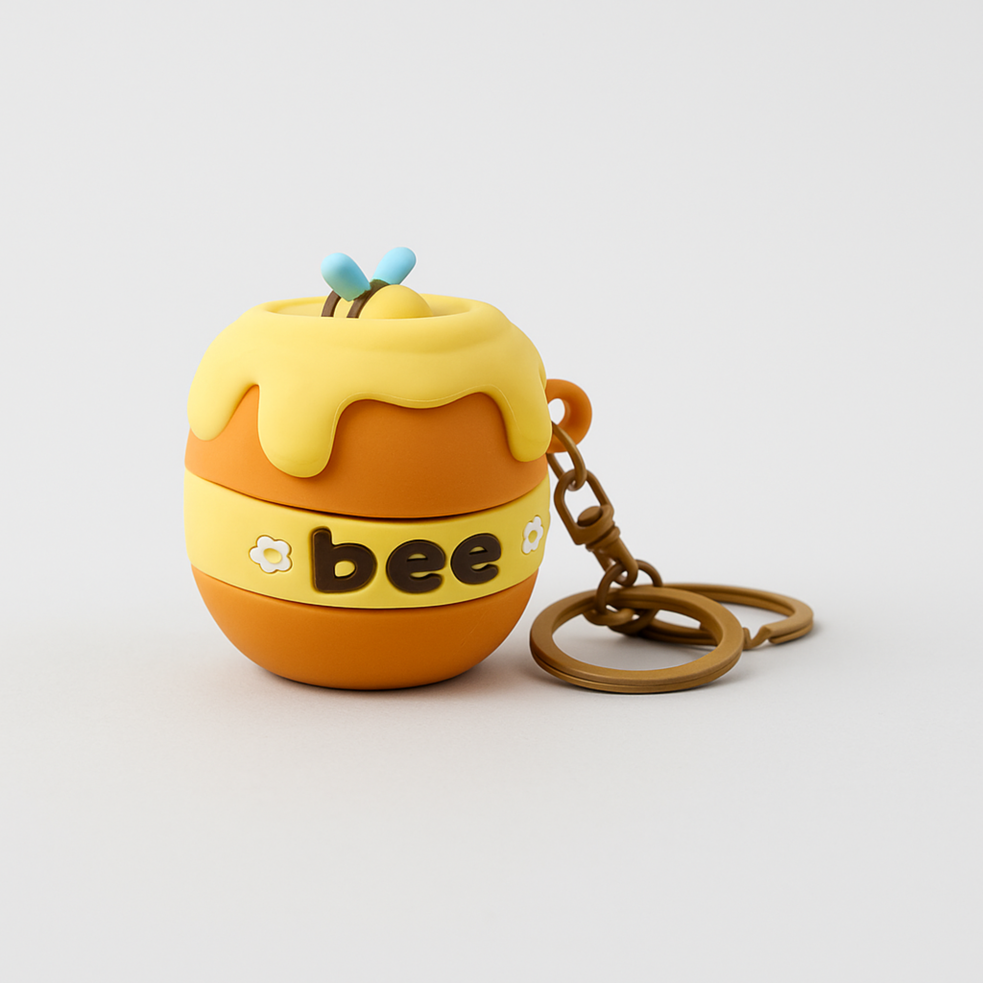 Honey Pot Pop Out Bee Silicone Keyring