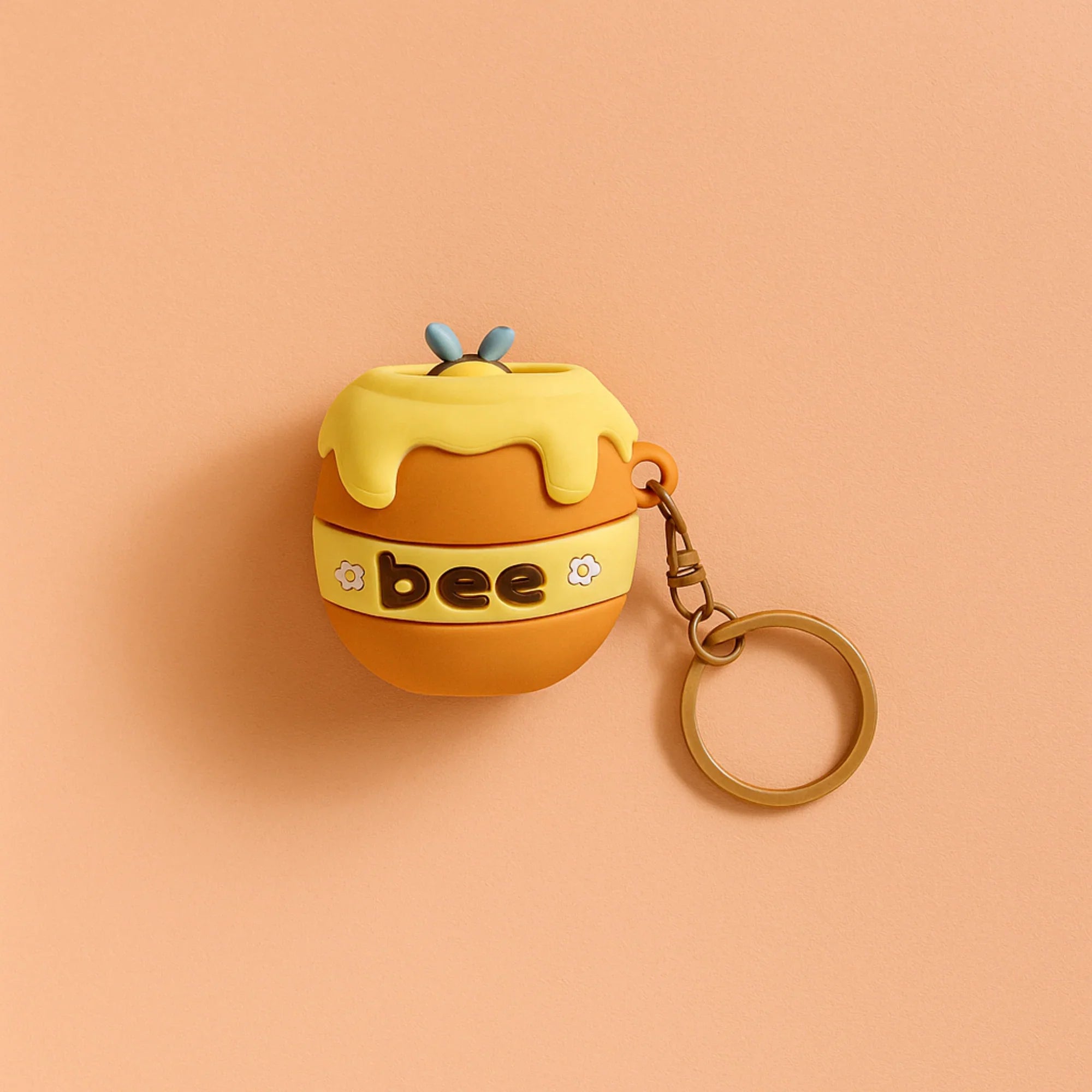 Honey Pot Pop Out Bee Silicone Keyring