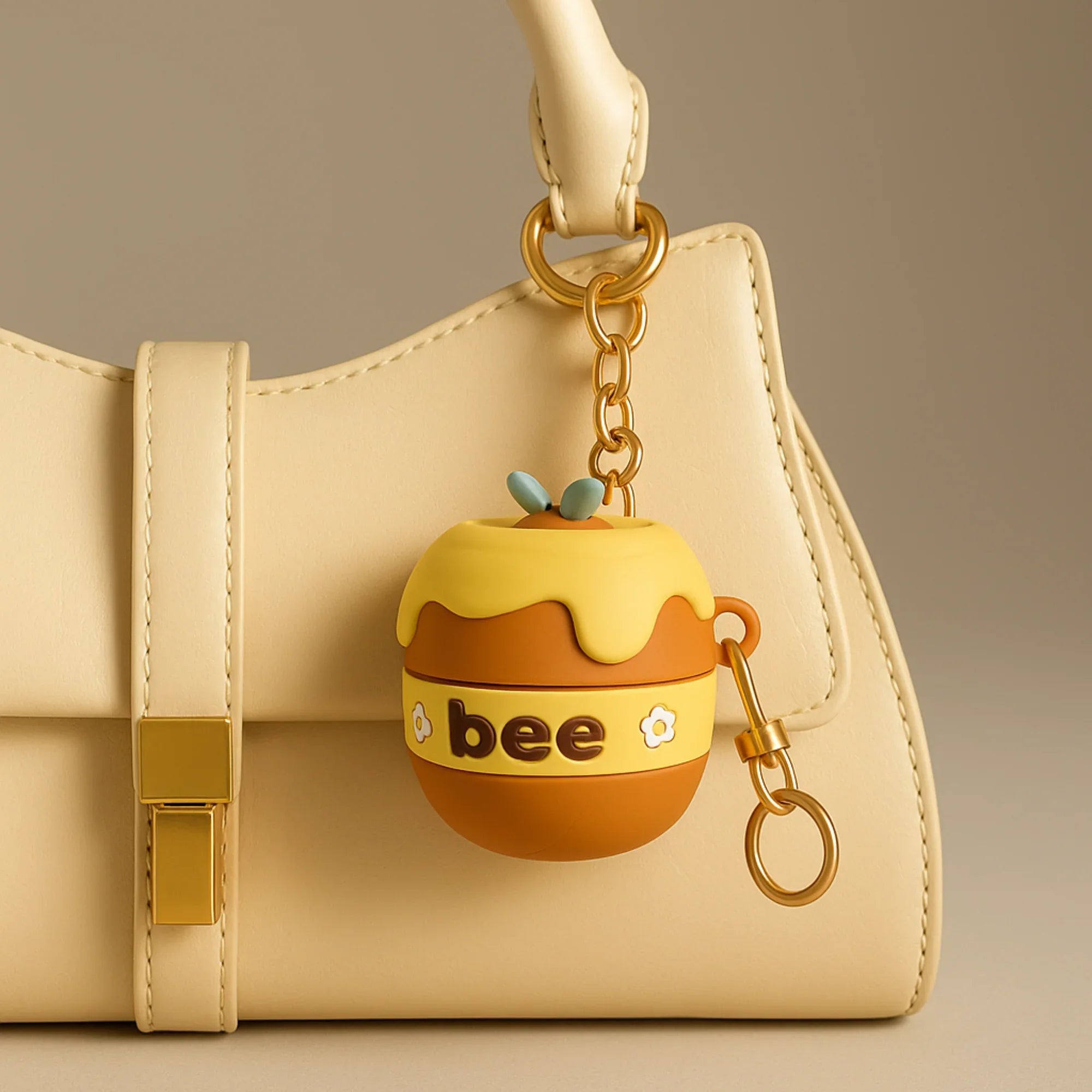 Honey Pot Pop Out Bee Silicone Keyring