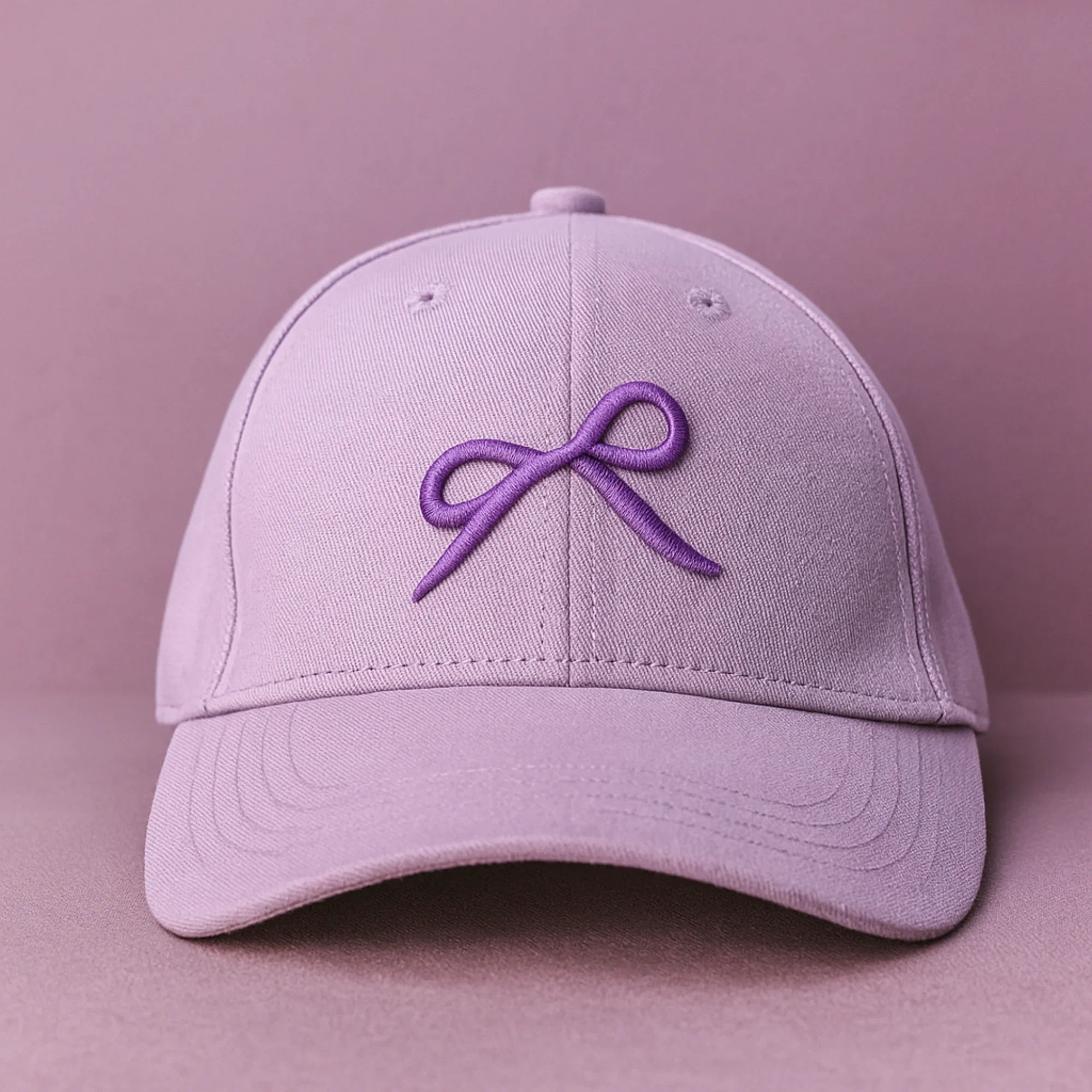 Purple Bow Baseball Cap