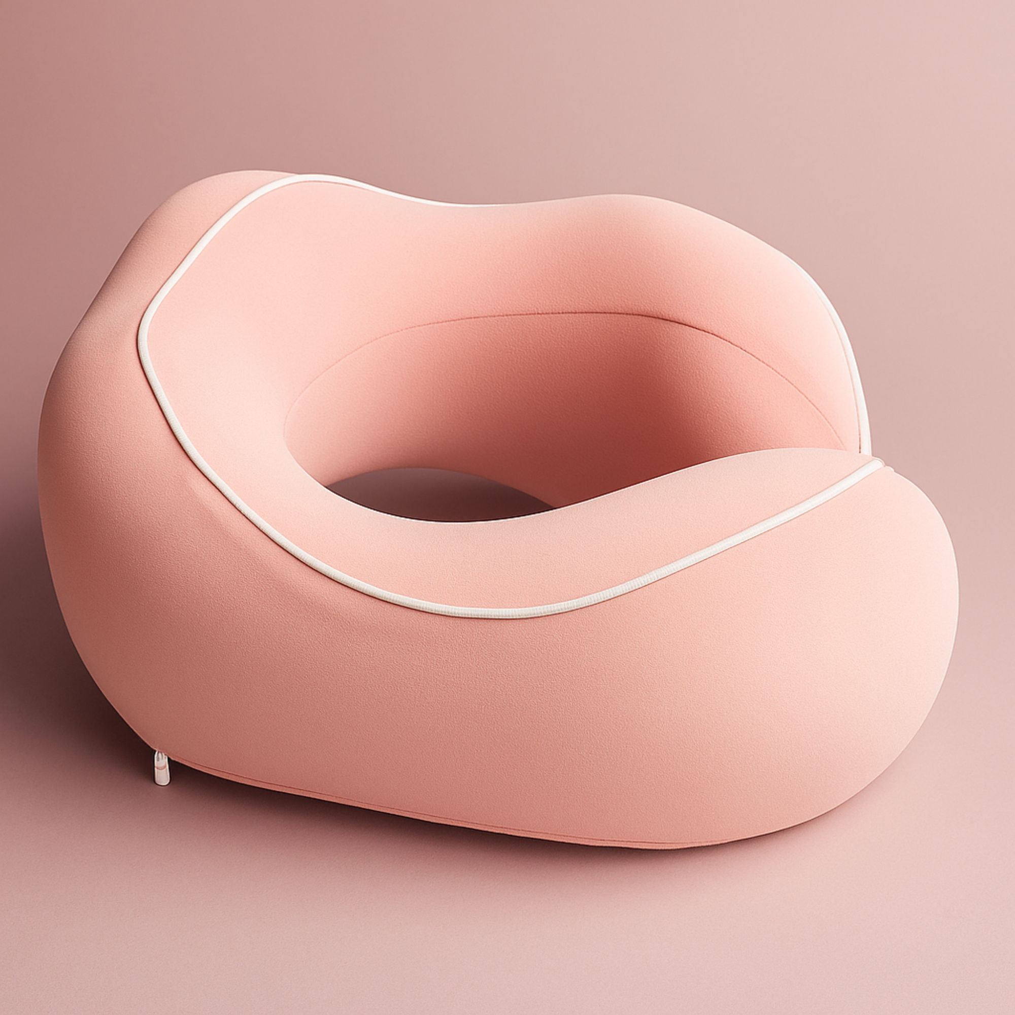 Pink Memory Foam Neck Pillow