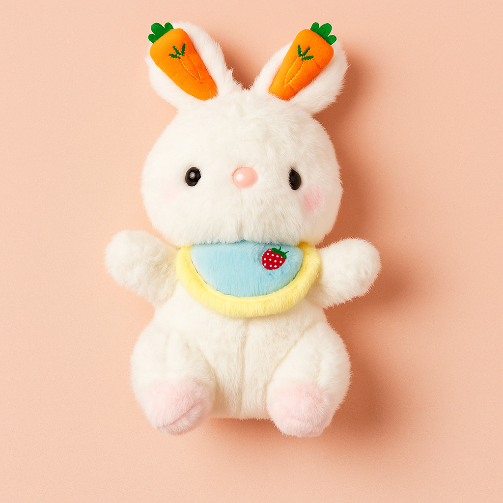 Carrot Ears White Bunny Plushie (45cm) - Large