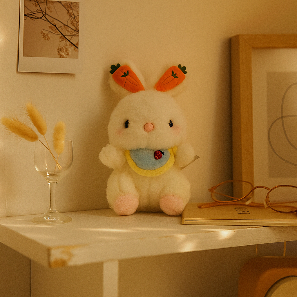 Carrot Ears White Bunny Plushie (45cm) - Large