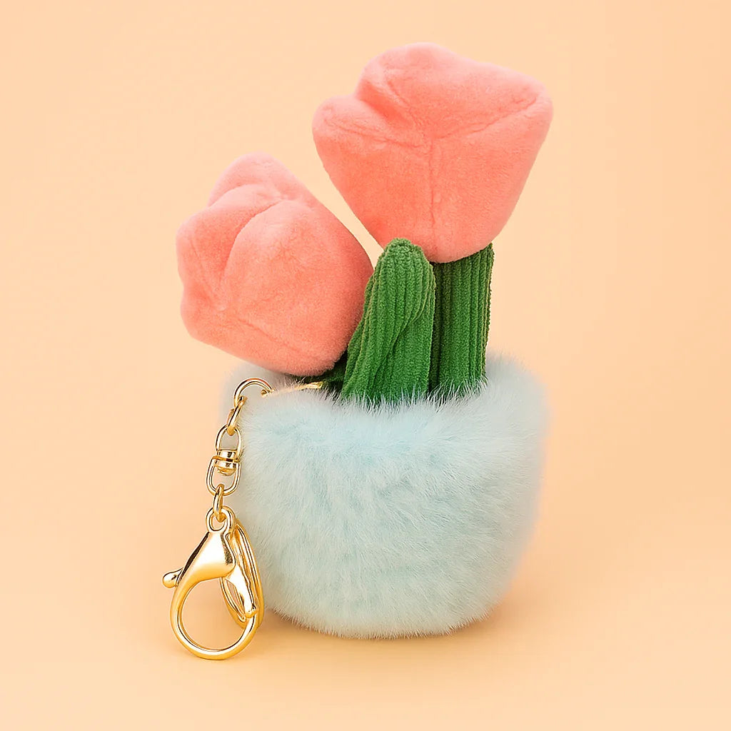 Tulips Pot Plushie Keyring