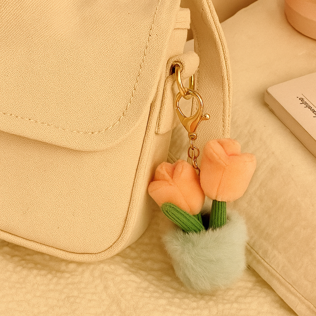 Tulips Pot Plushie Keyring