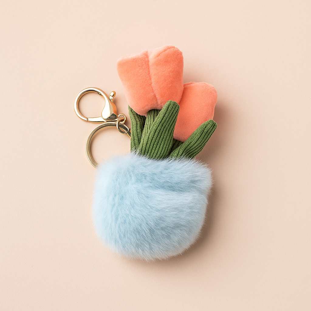 Tulips Pot Plushie Keyring