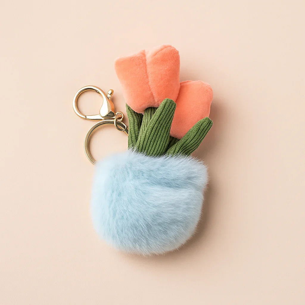 Tulips Pot Plushie Keyring
