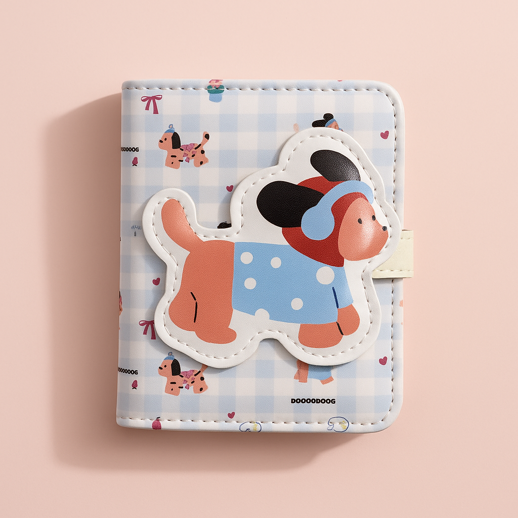 Headphones Puppy Blue Wallet