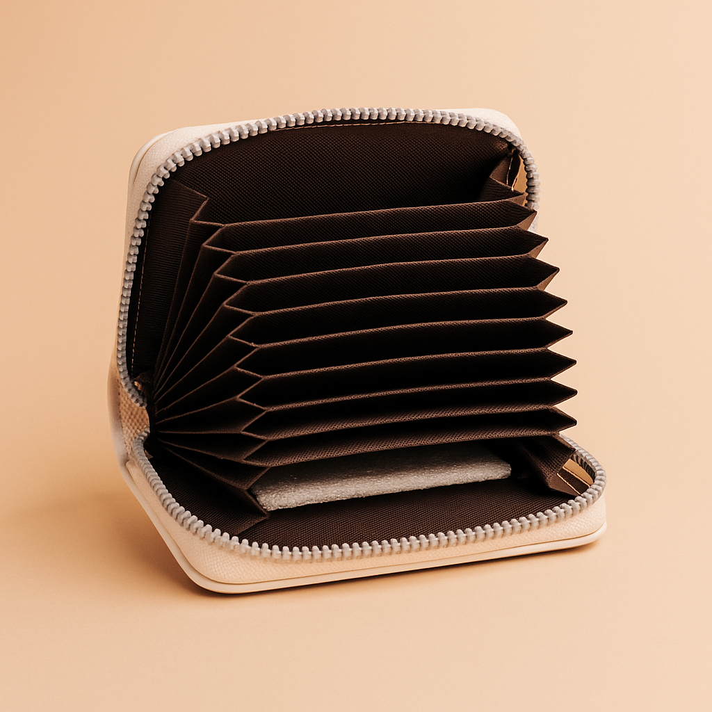 Pink Bow Gingham Card Holder