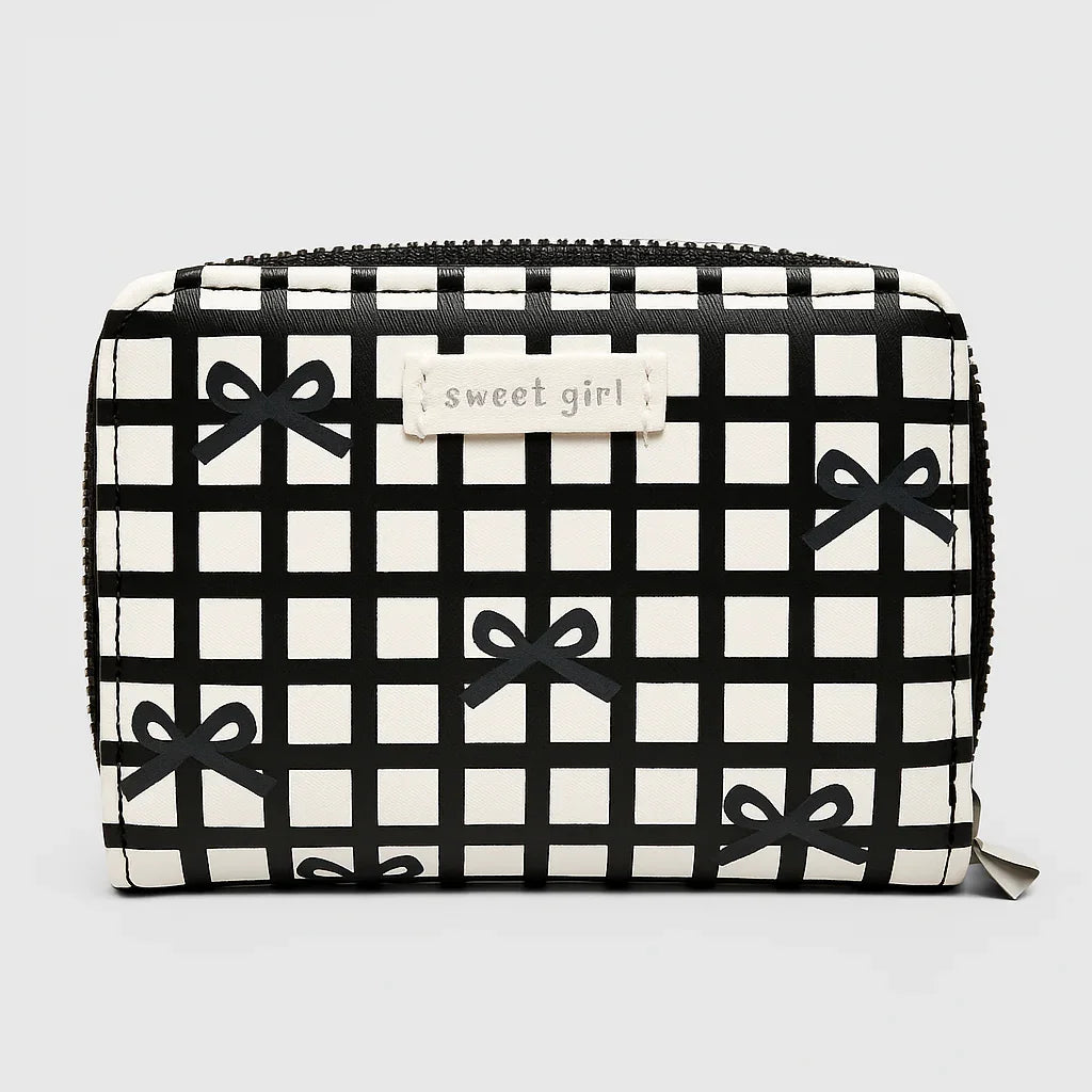 Black Bow Gingham Card holder