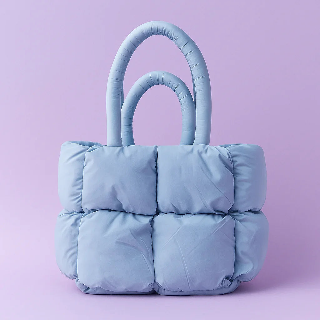 Puffed Tote bag Blue
