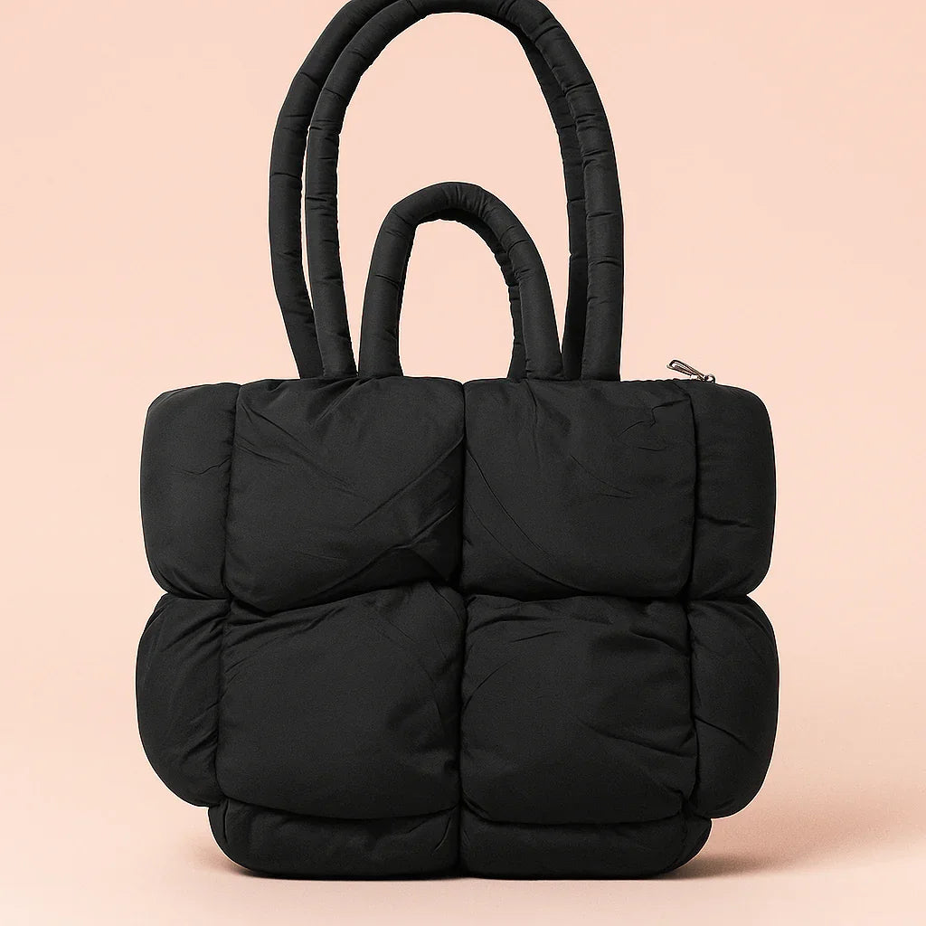 Puffed Tote Bag Black