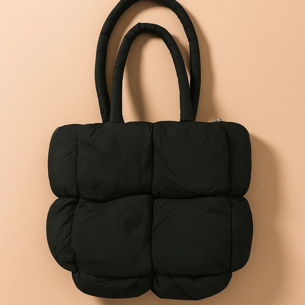 Puffed Tote Bag Black