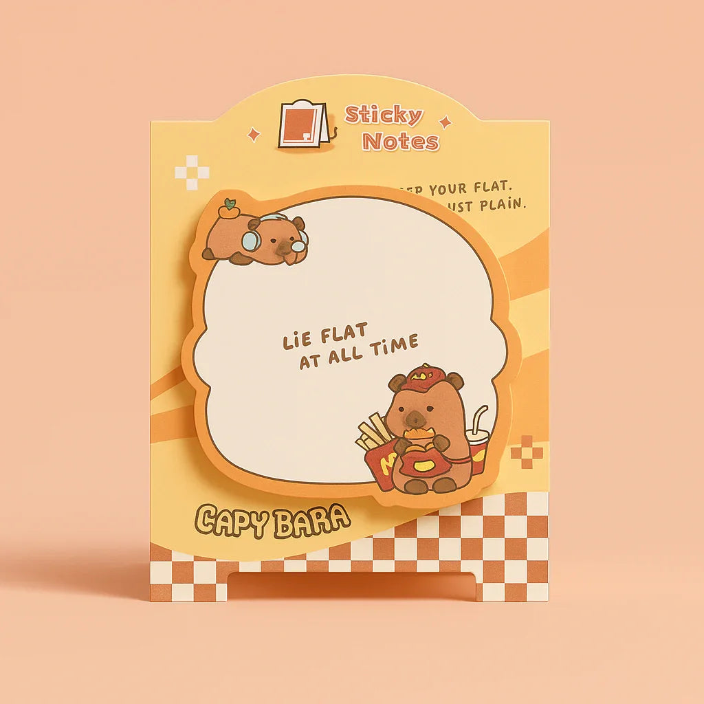 Capybara Sticky Notes - Burger