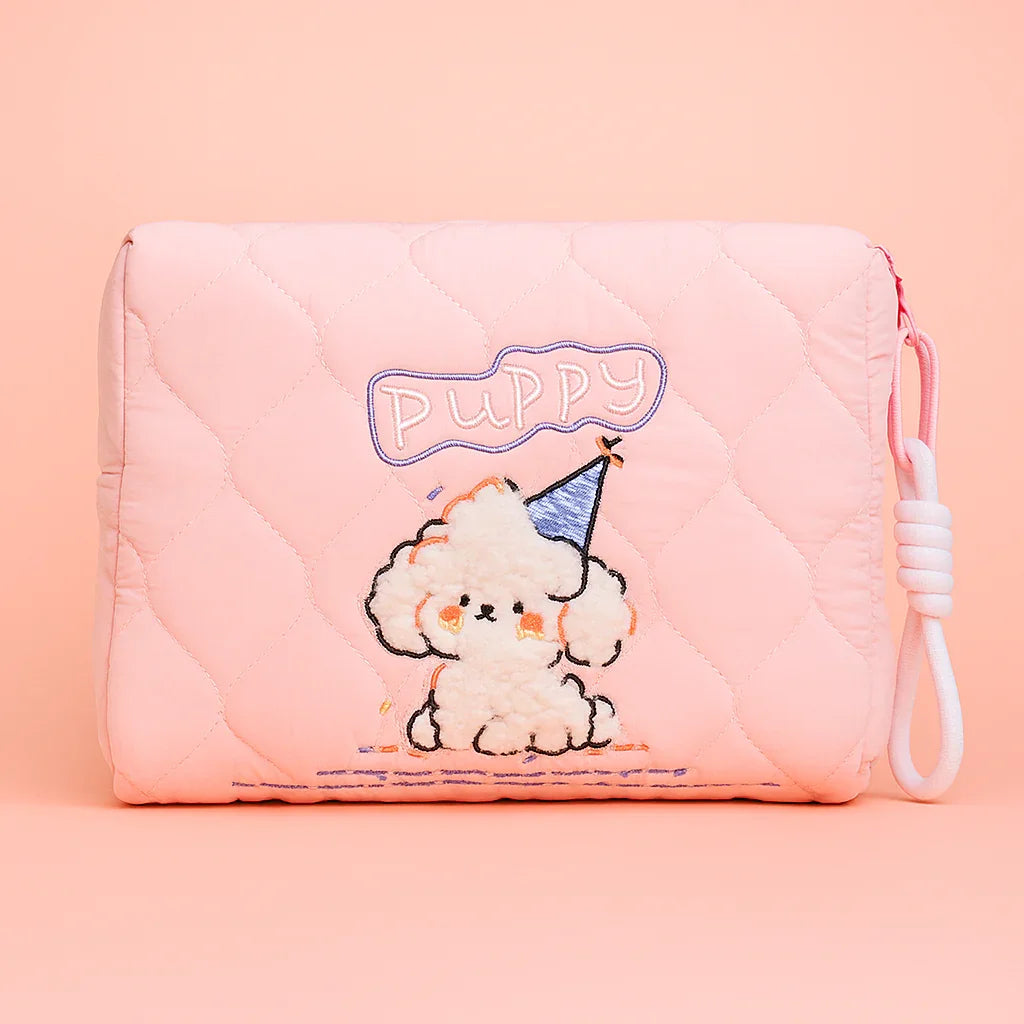 Puppy Makeup/ Utility Bag Pink